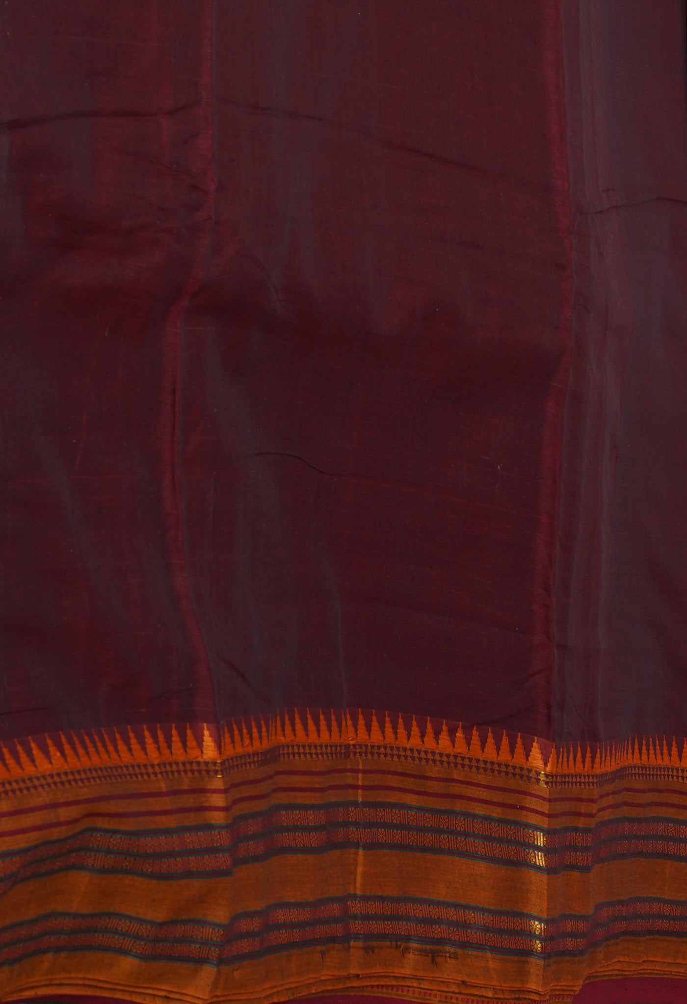 Maroon Pure Handloom Narayani Cotton Saree