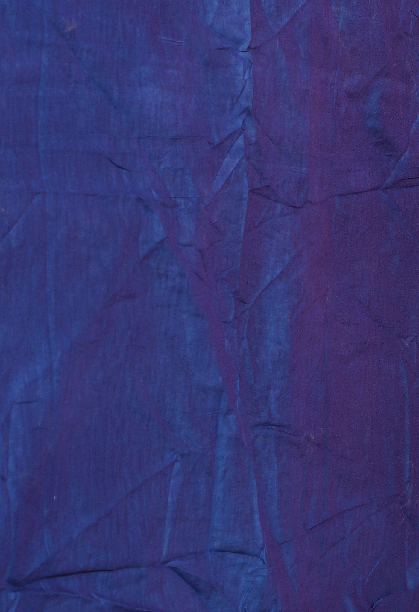 Navy Blue Pure Block Printed Soft Cotton Saree