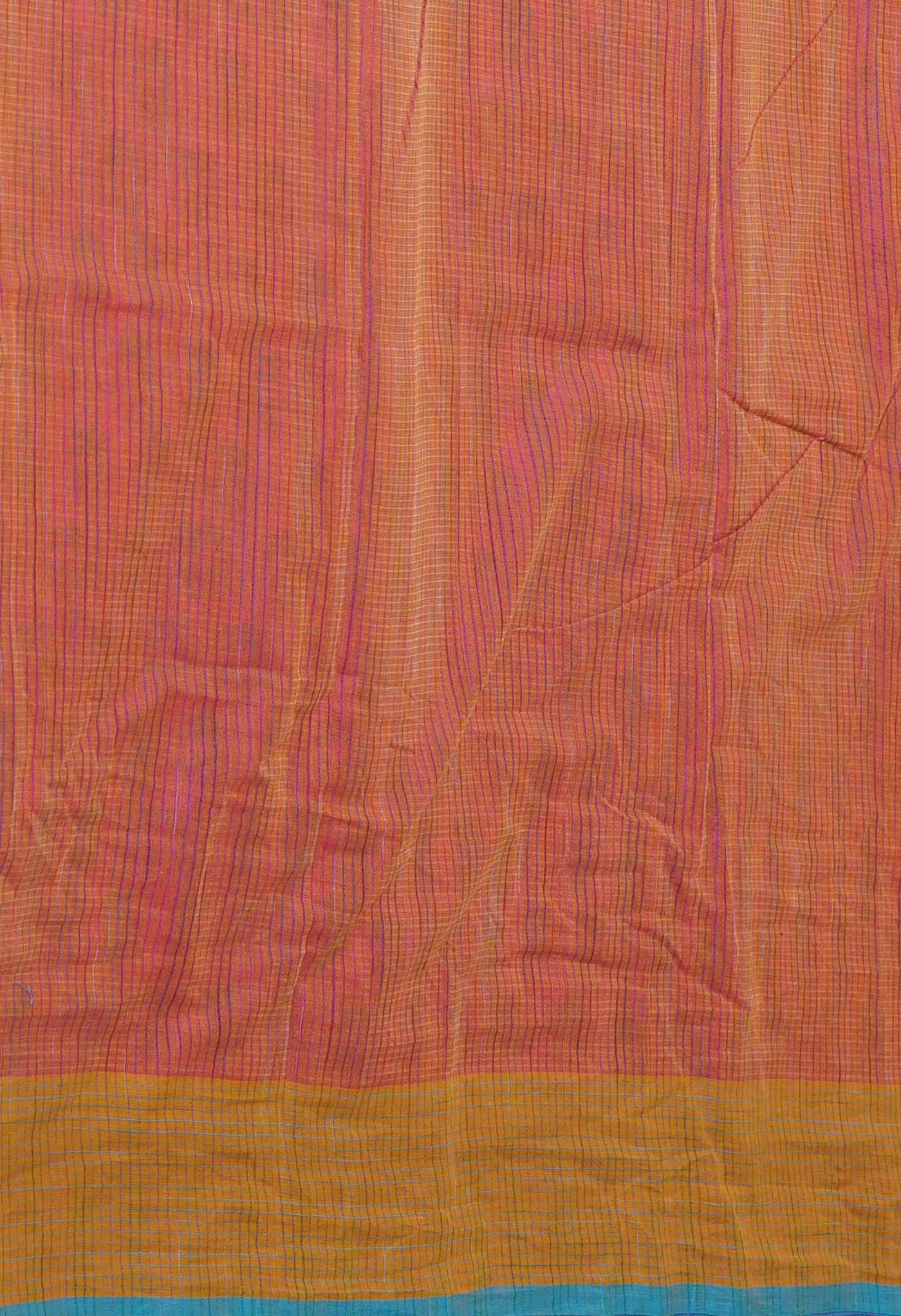 Pink Pure Block Printed Mangalgiri Cotton Saree