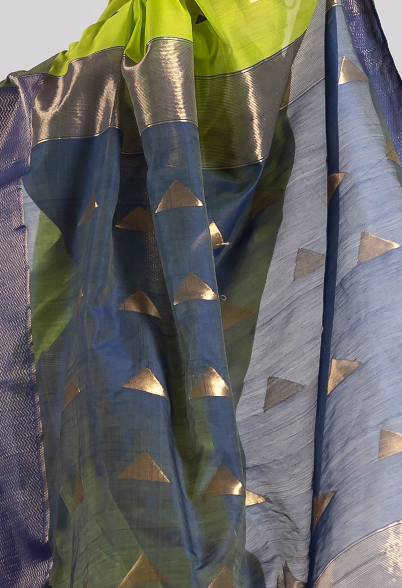 Green Pure Handloom Maheshwari Sico Saree-UNM75902