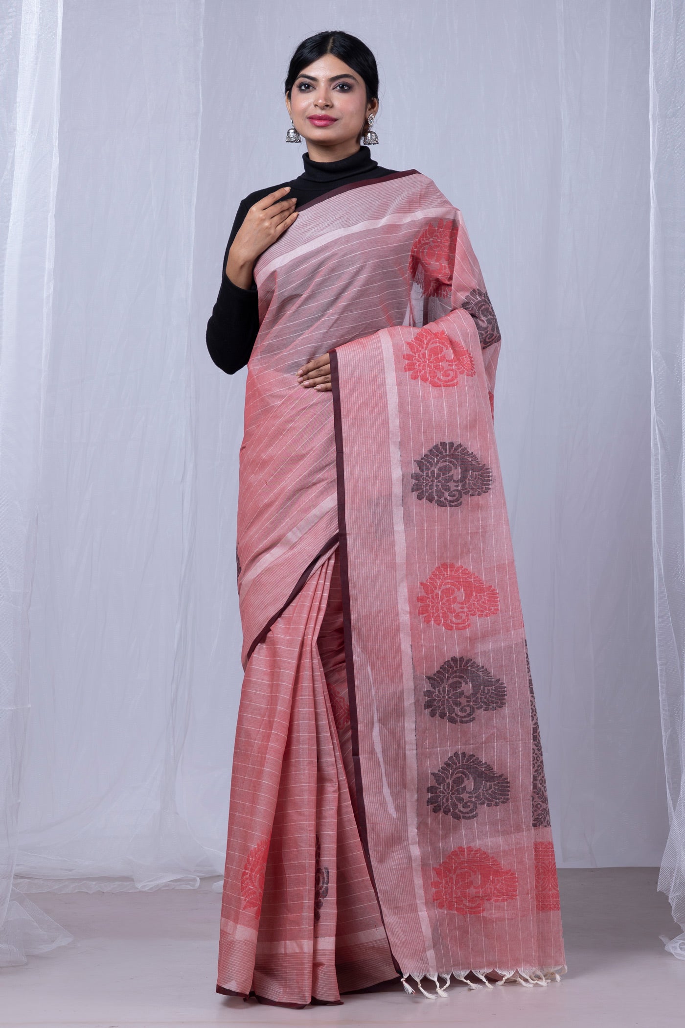 Pink Pure  Chettinad Soft Cotton Saree