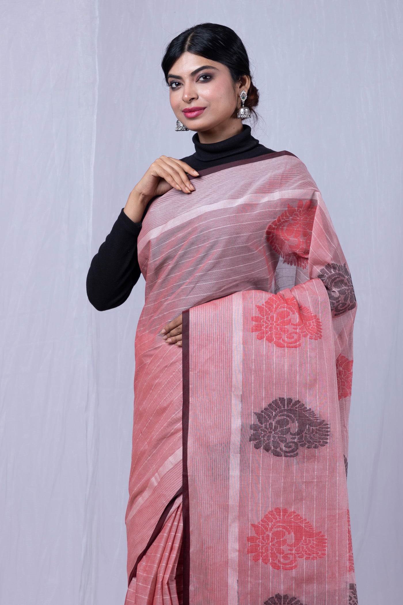 Pink Pure  Chettinad Soft Cotton Saree