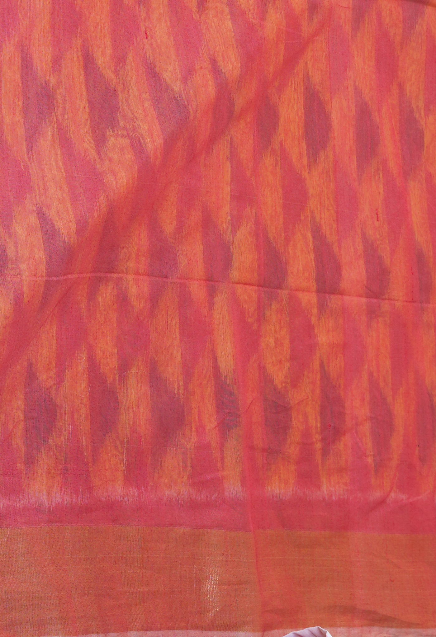 Yellow Pure Handloom Ikat Pochampally Sico Saree