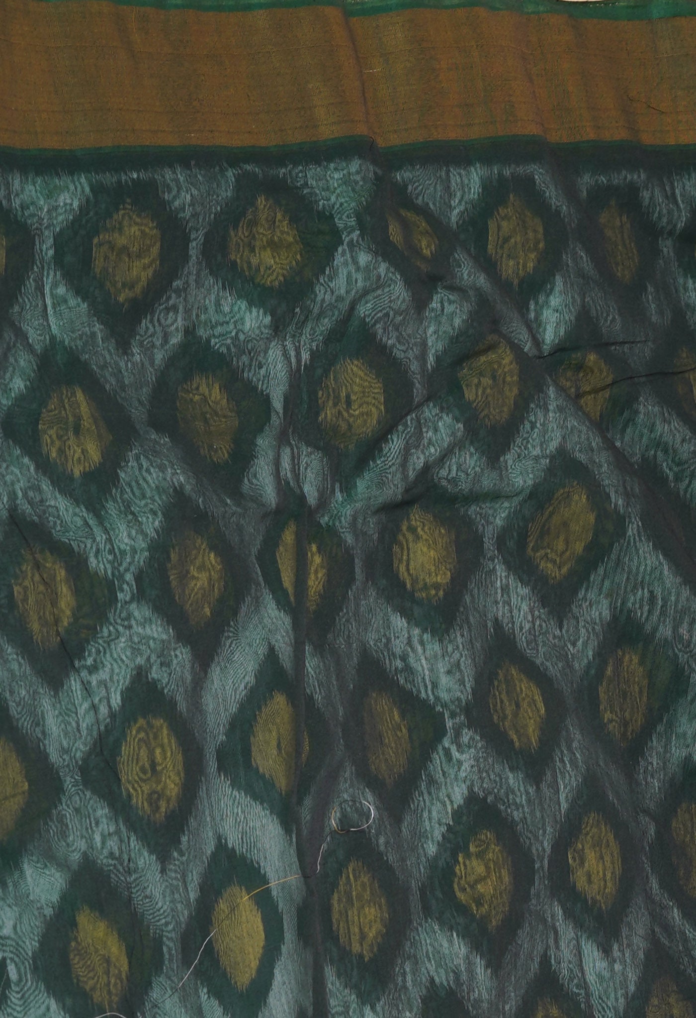 Green Pure Handloom Ikat Pochampally Sico Saree