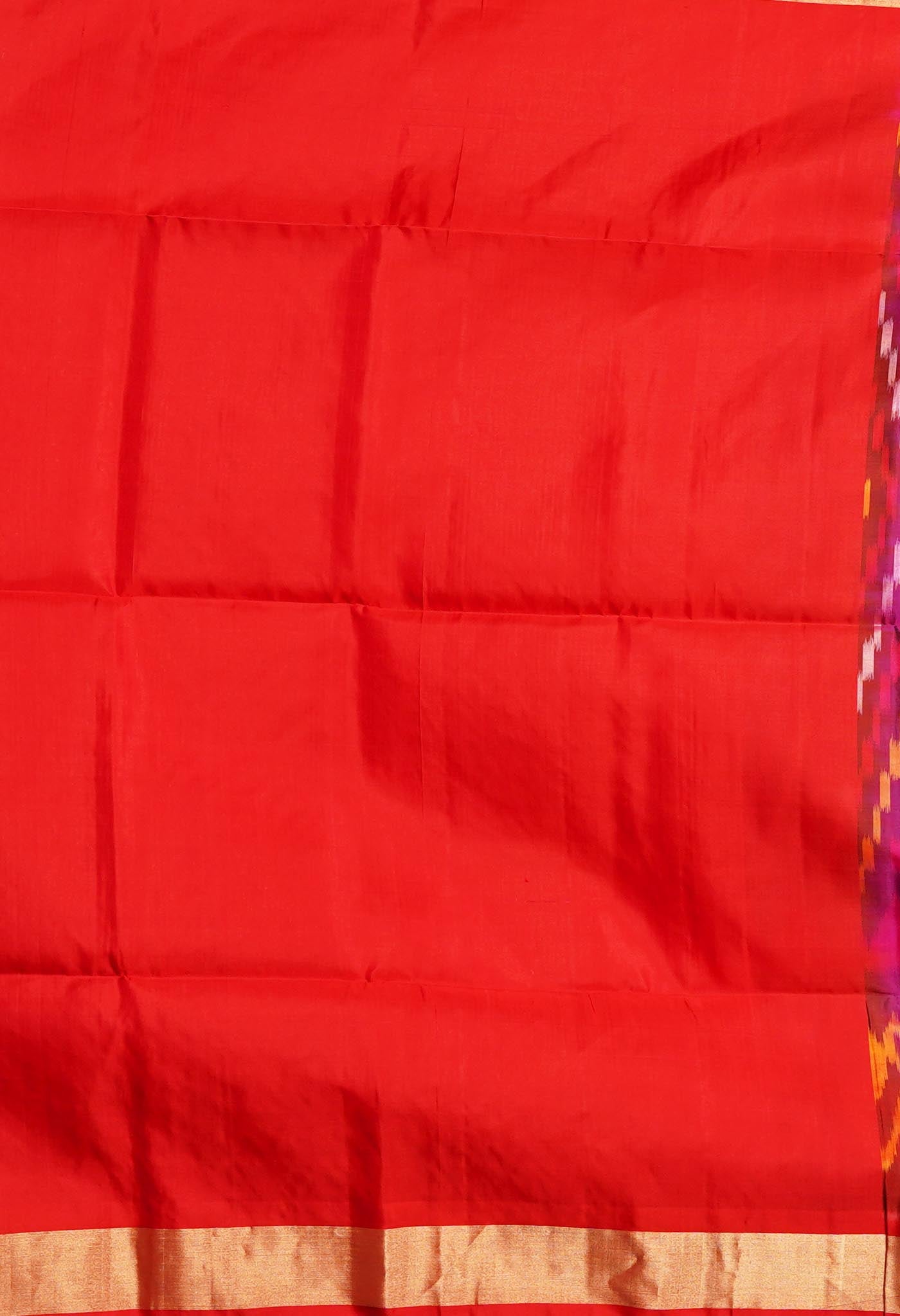 Purple Pure Handloom Ikat Pochampally Pattu Silk Saree