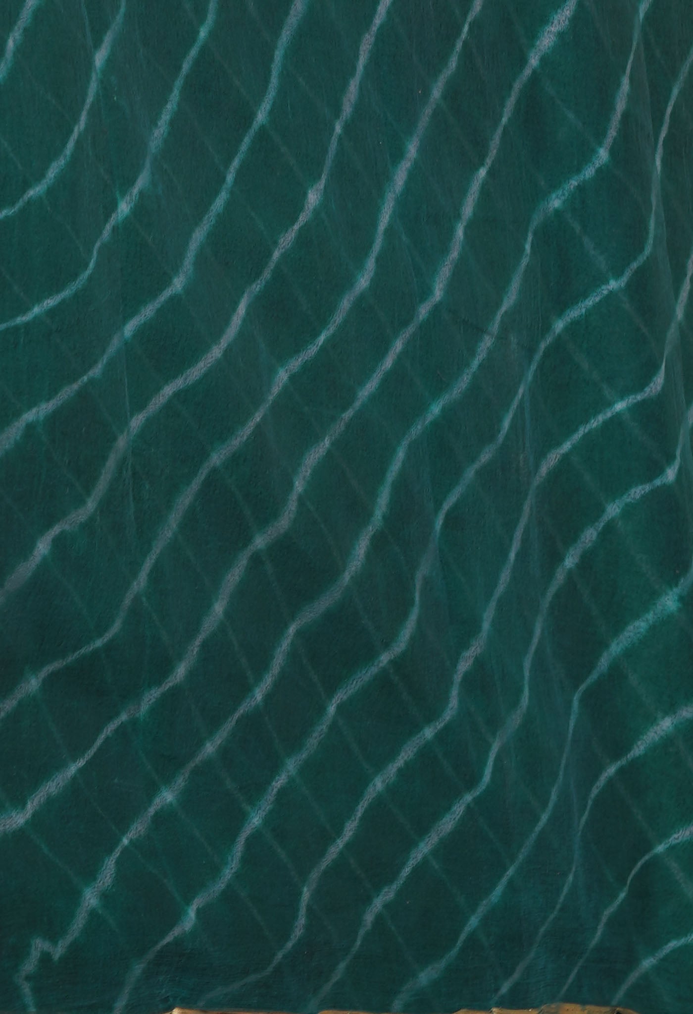 Dark Green Tie And Dye Shibori Chiffon Saree