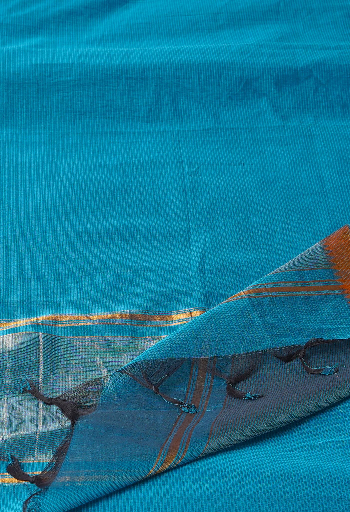 Blue Pure Handloom Mangalagiri Cotton Saree