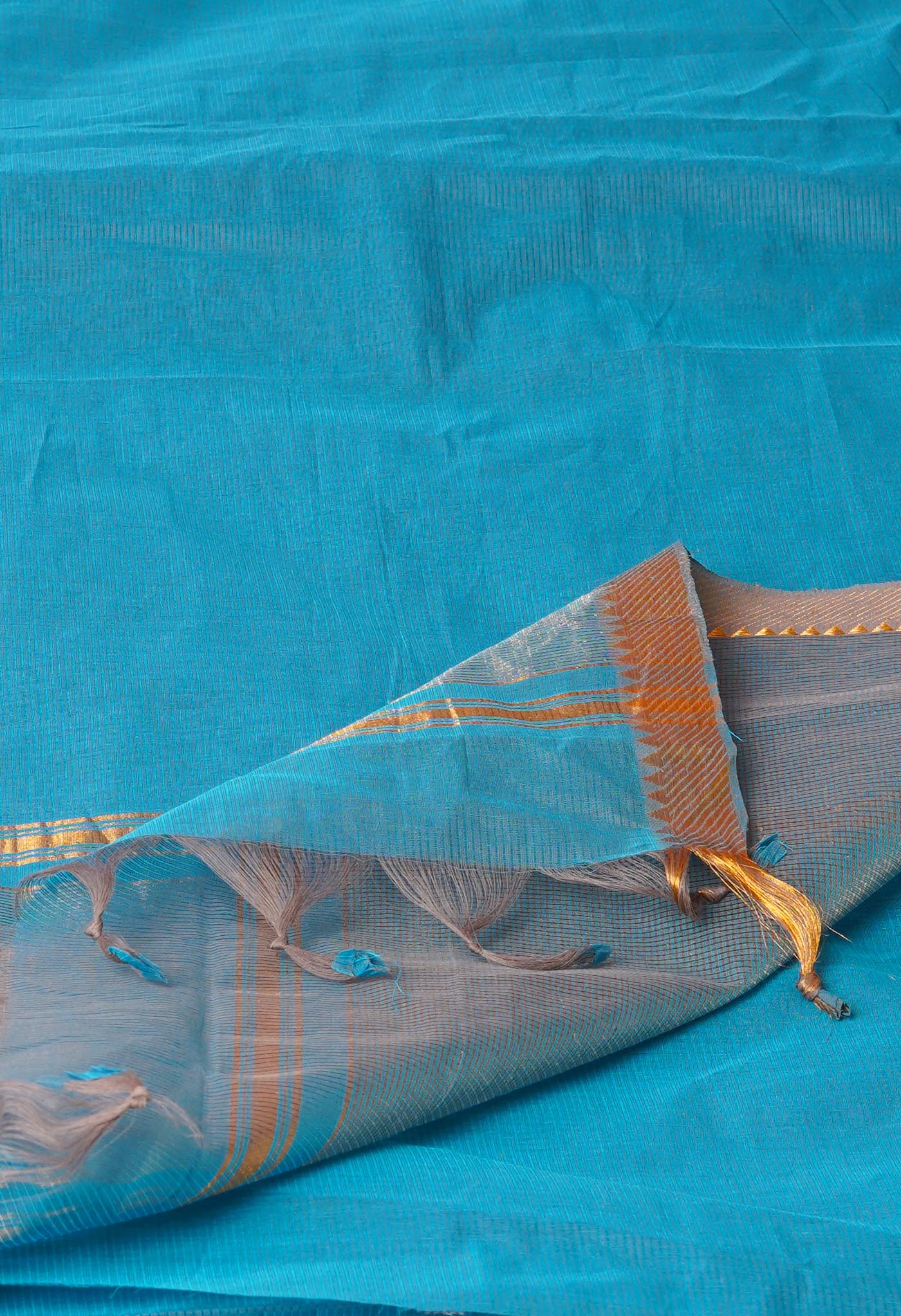 Blue Pure Handloom Mangalagiri Cotton Saree