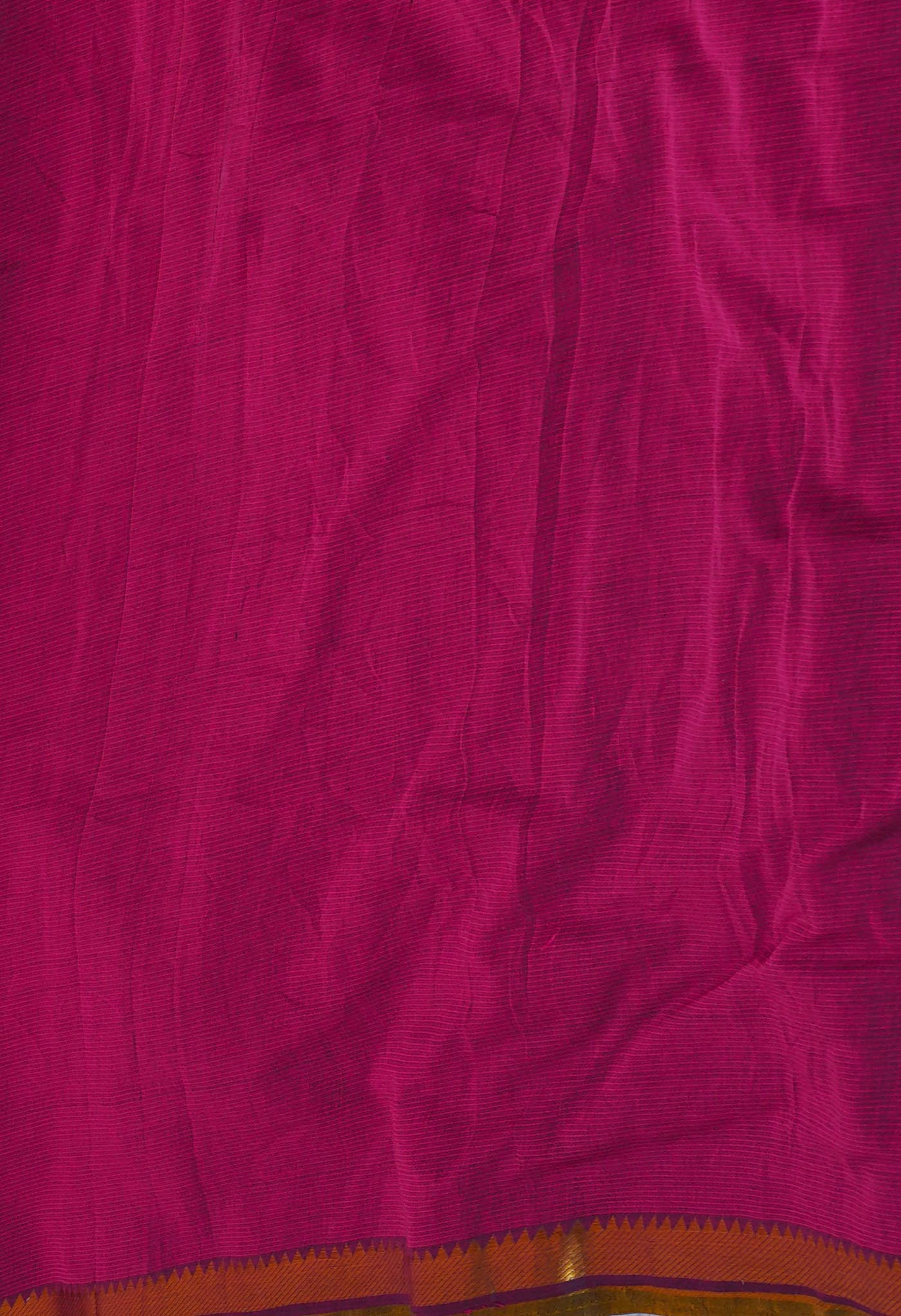 Dark Pink Pure Handloom Mangalagiri Cotton Saree