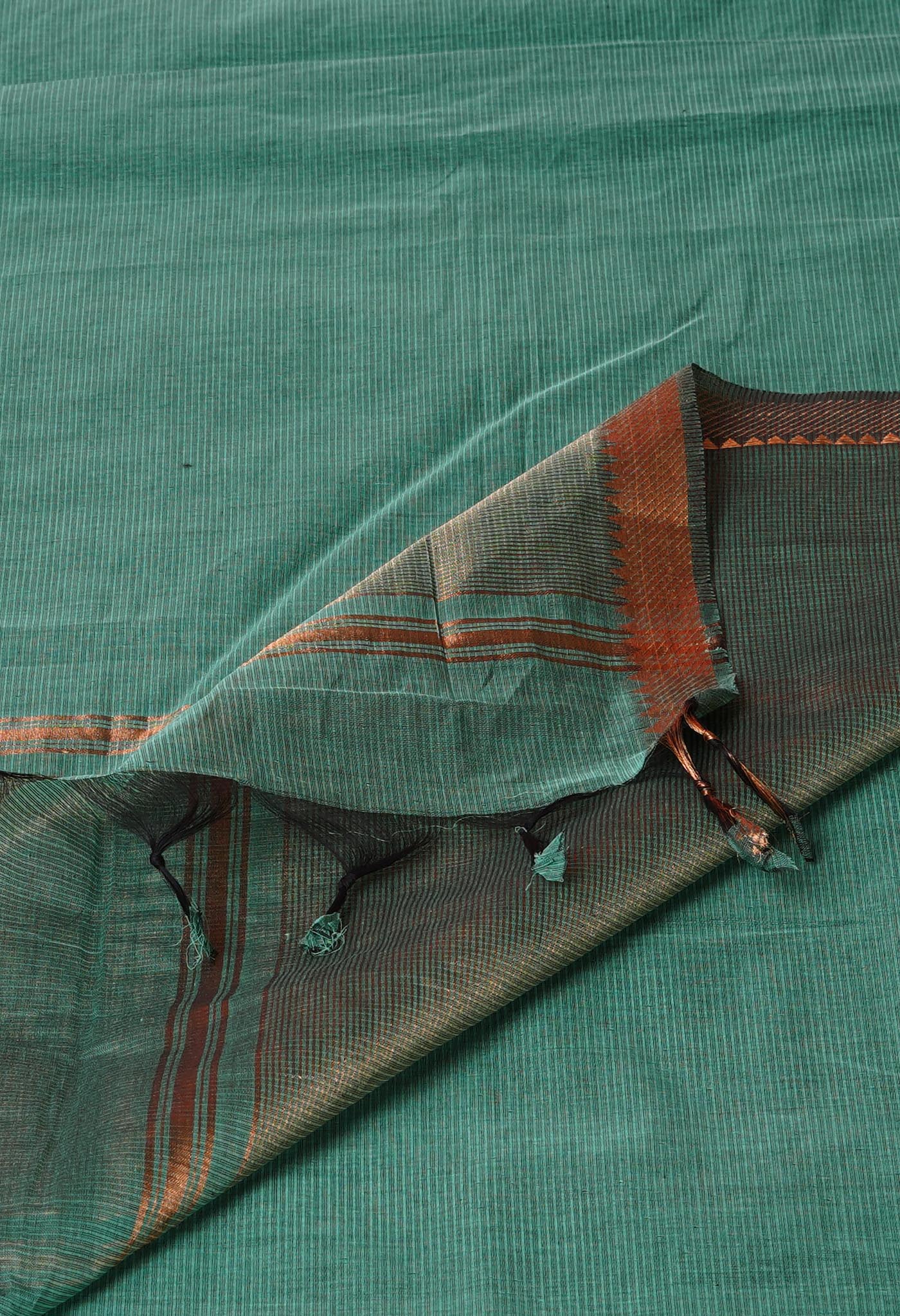 Green Pure Handloom Mangalagiri Cotton Saree