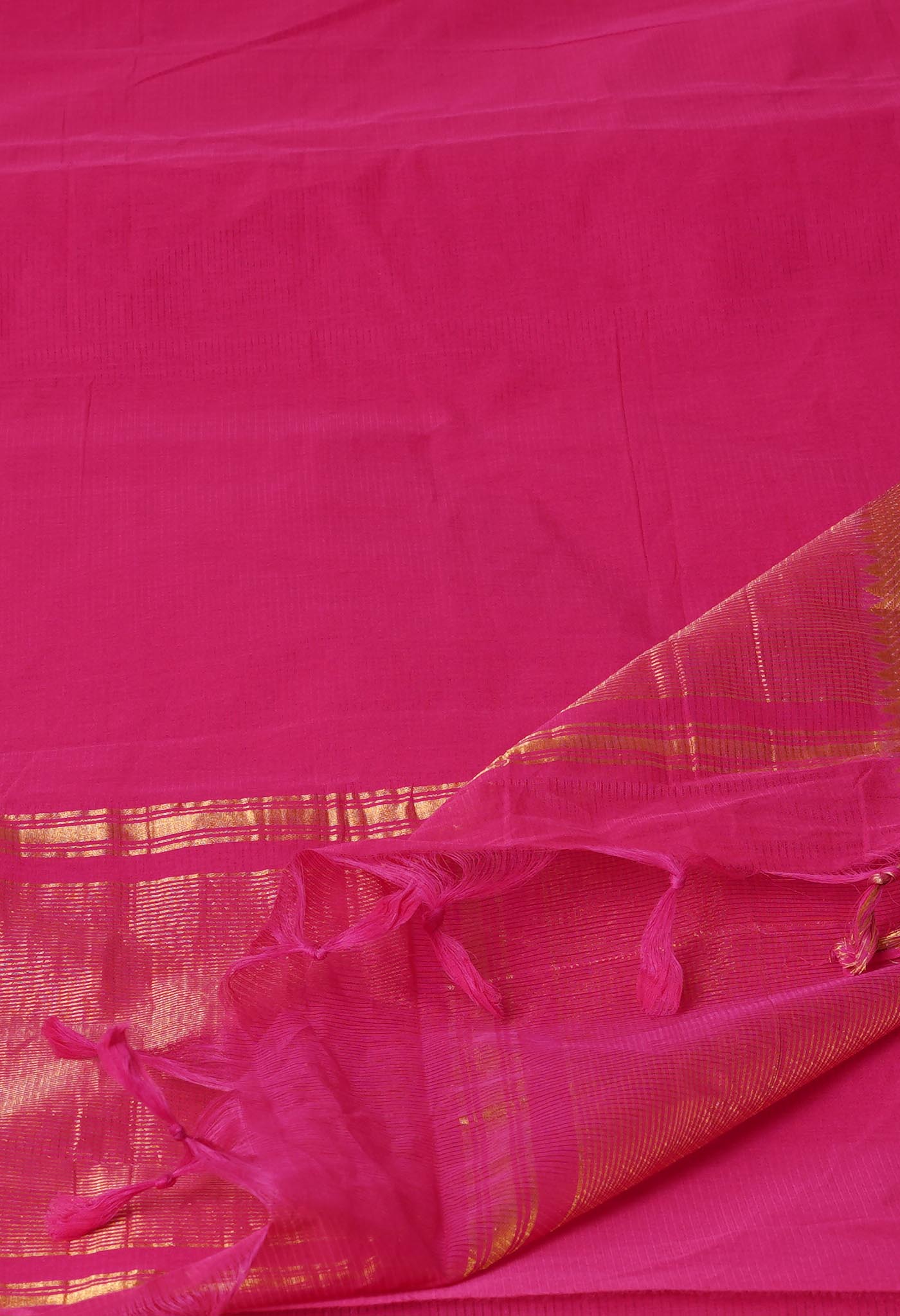 Pink Pure Handloom Mangalagiri Cotton Saree