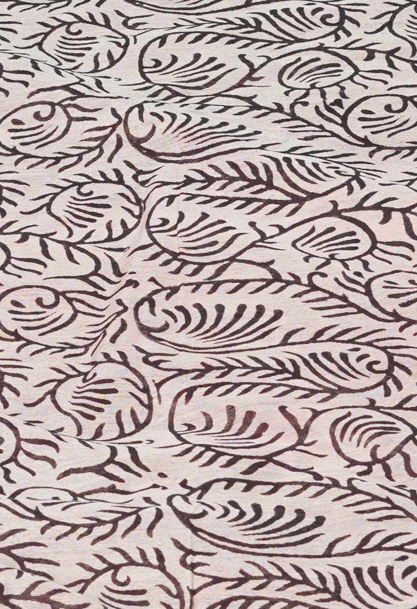 Red Pure Bagru Printed Pashmina Chanderi Sico Saree