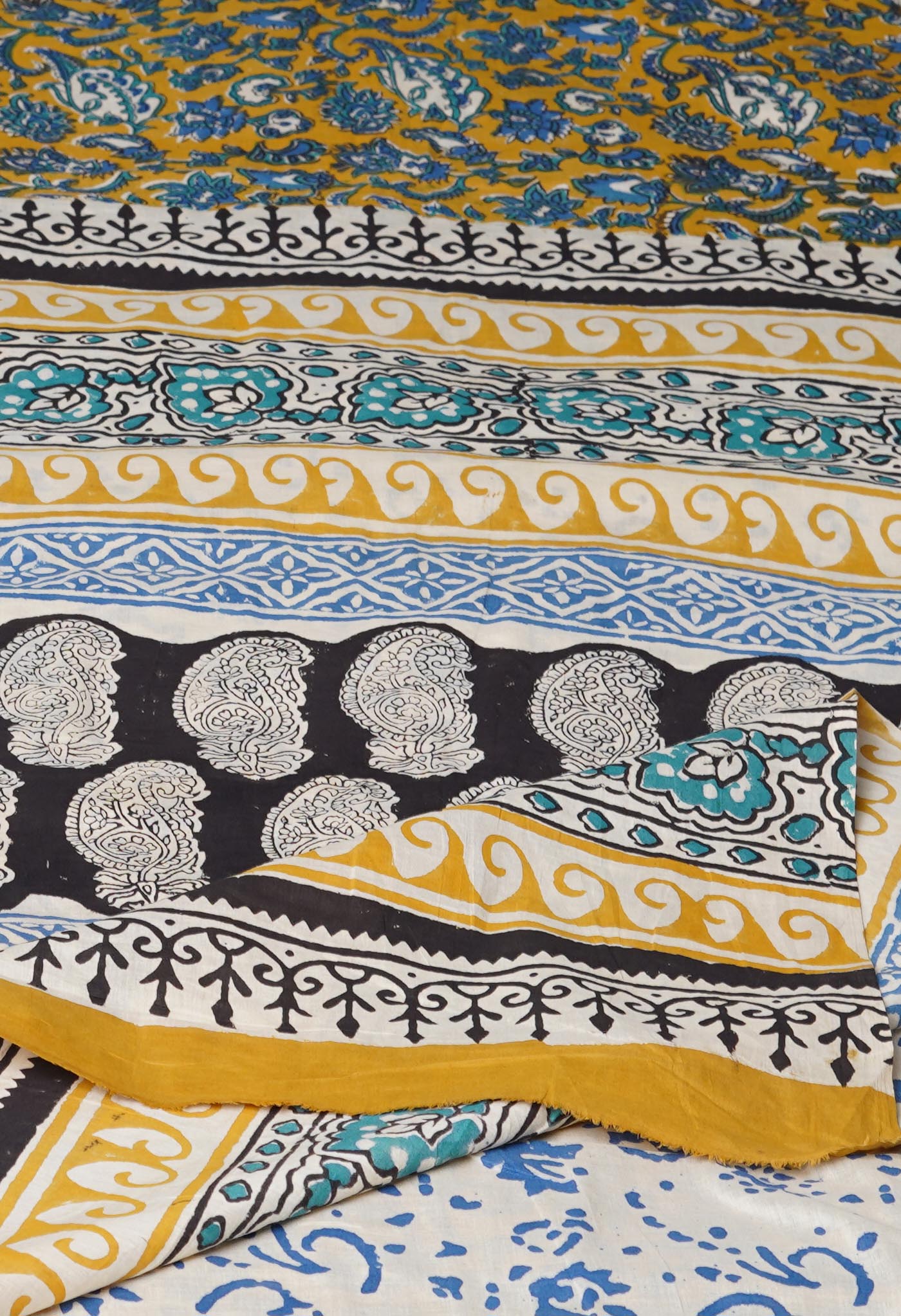 Brown Pure Kalamkari Printed Superfine Mulmul Cotton Saree