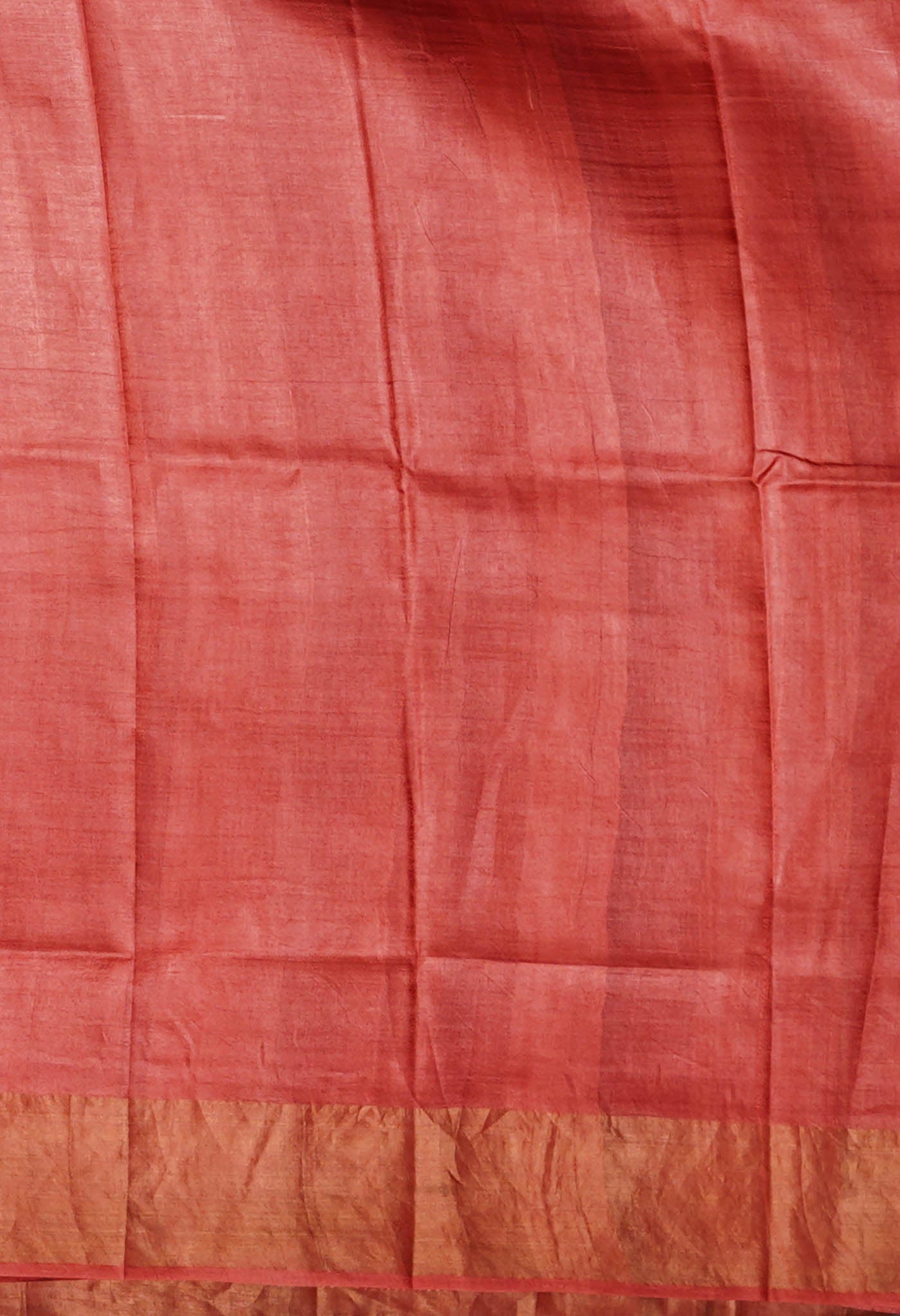 Green Pure Handloom Block Printed Bengal Tussar Silk Saree