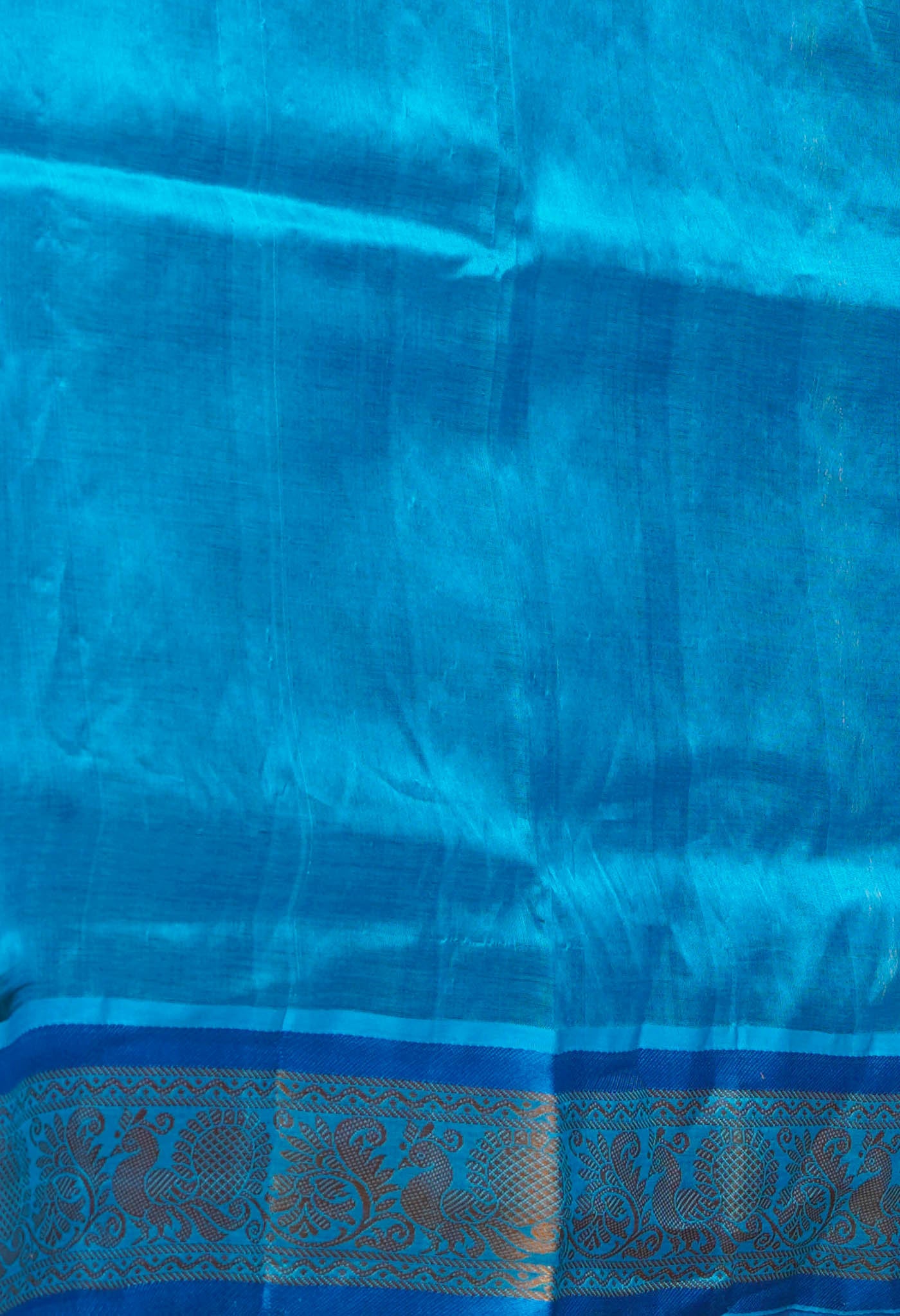 Dark Blue Pure Handloom Assam Sico Saree