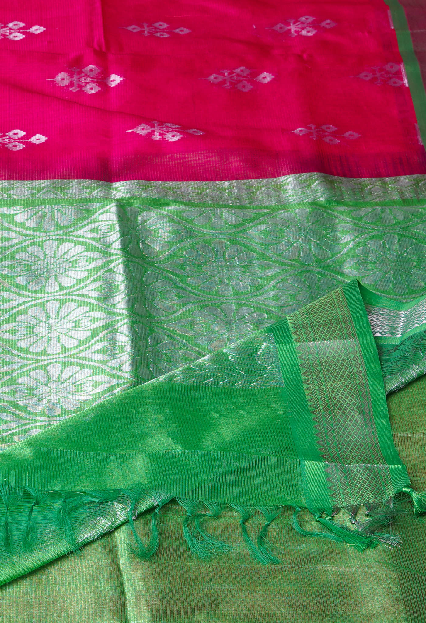 Pink Pure Handloom Assam Sico Saree