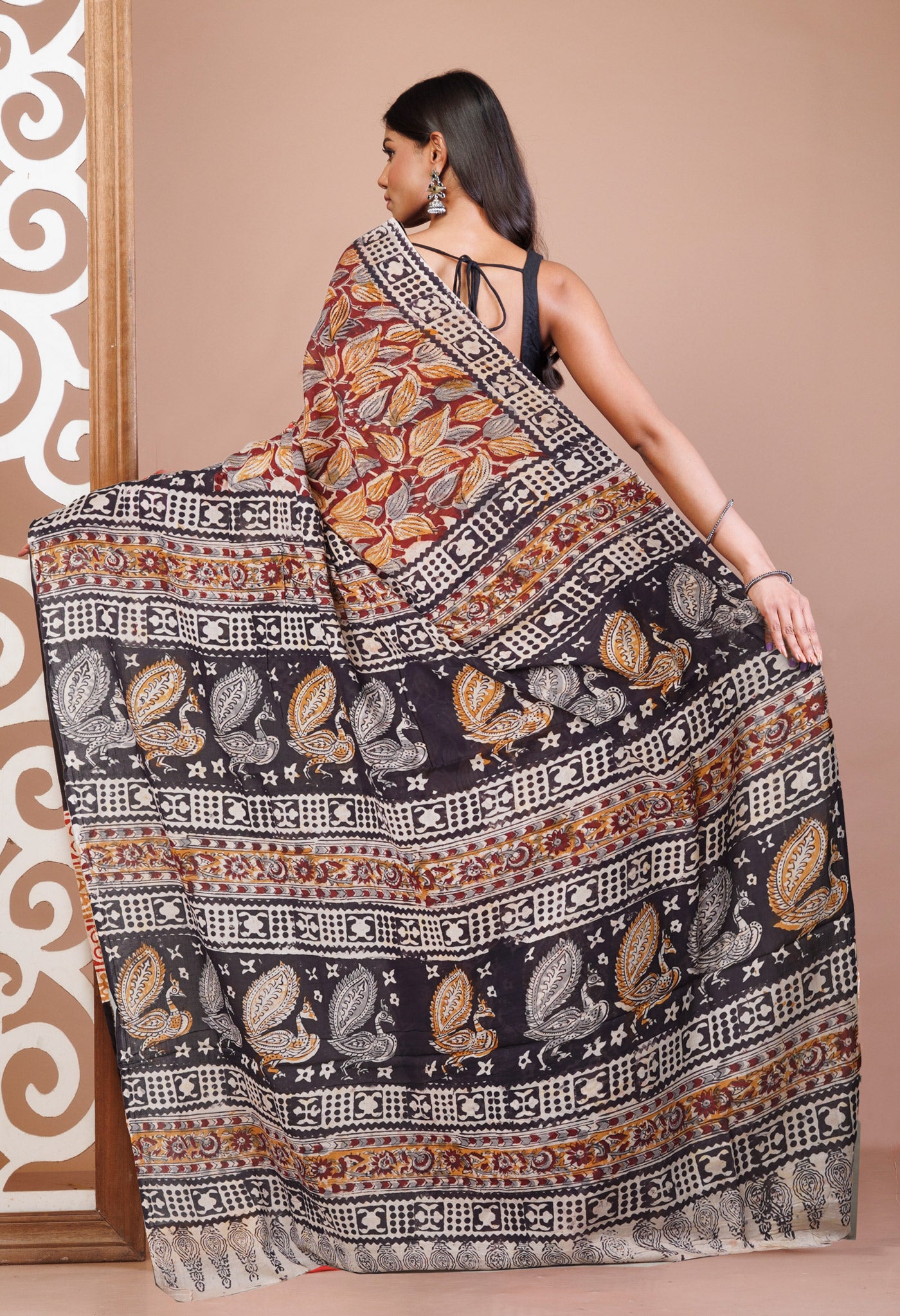 Multi Pure Kalamkari Printed Soft Cotton Saree-UNM76442