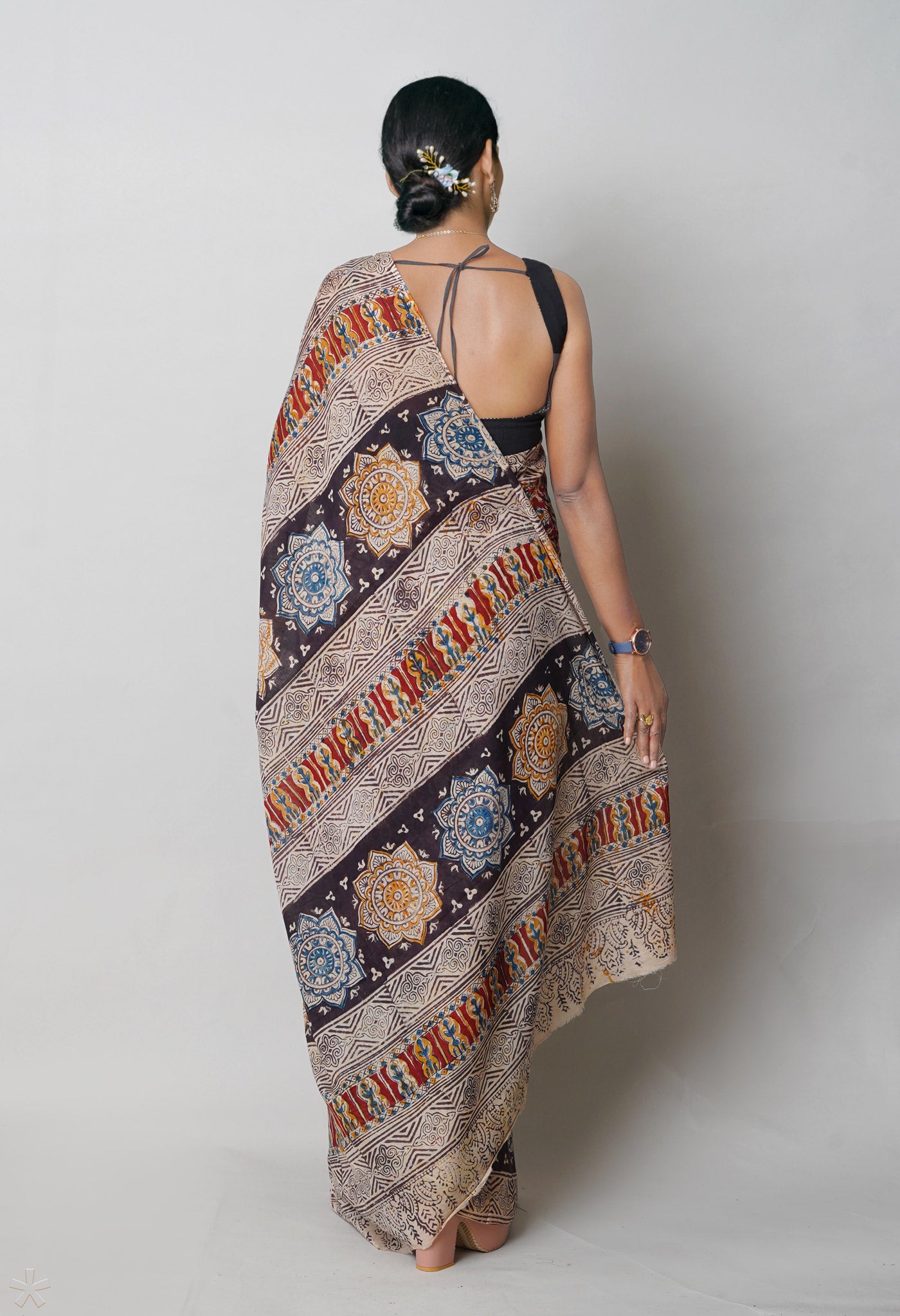 Multi Pure Kalamkari Printed Soft Cotton Saree