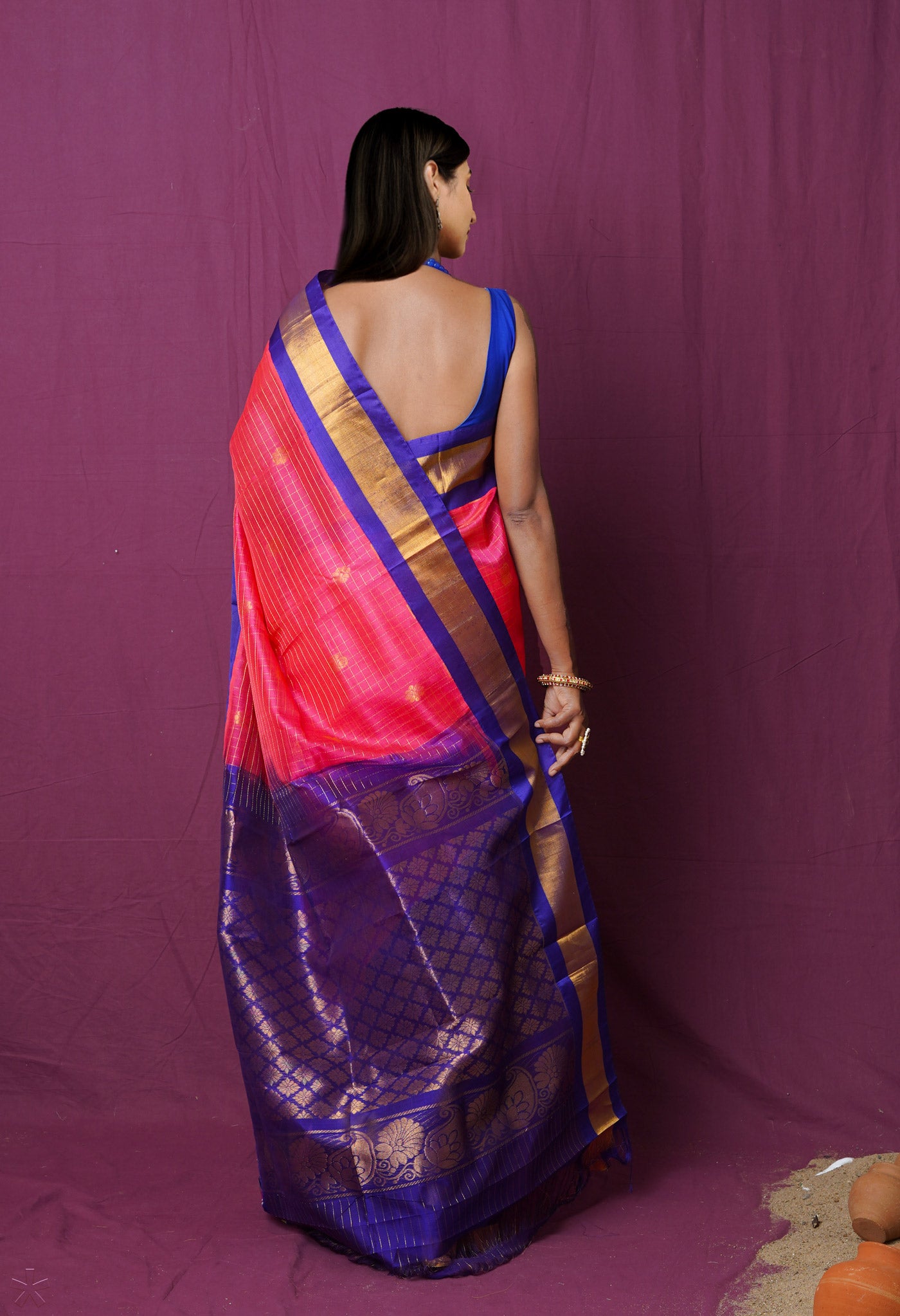 Pink Pure Handloom Assam Sico Saree