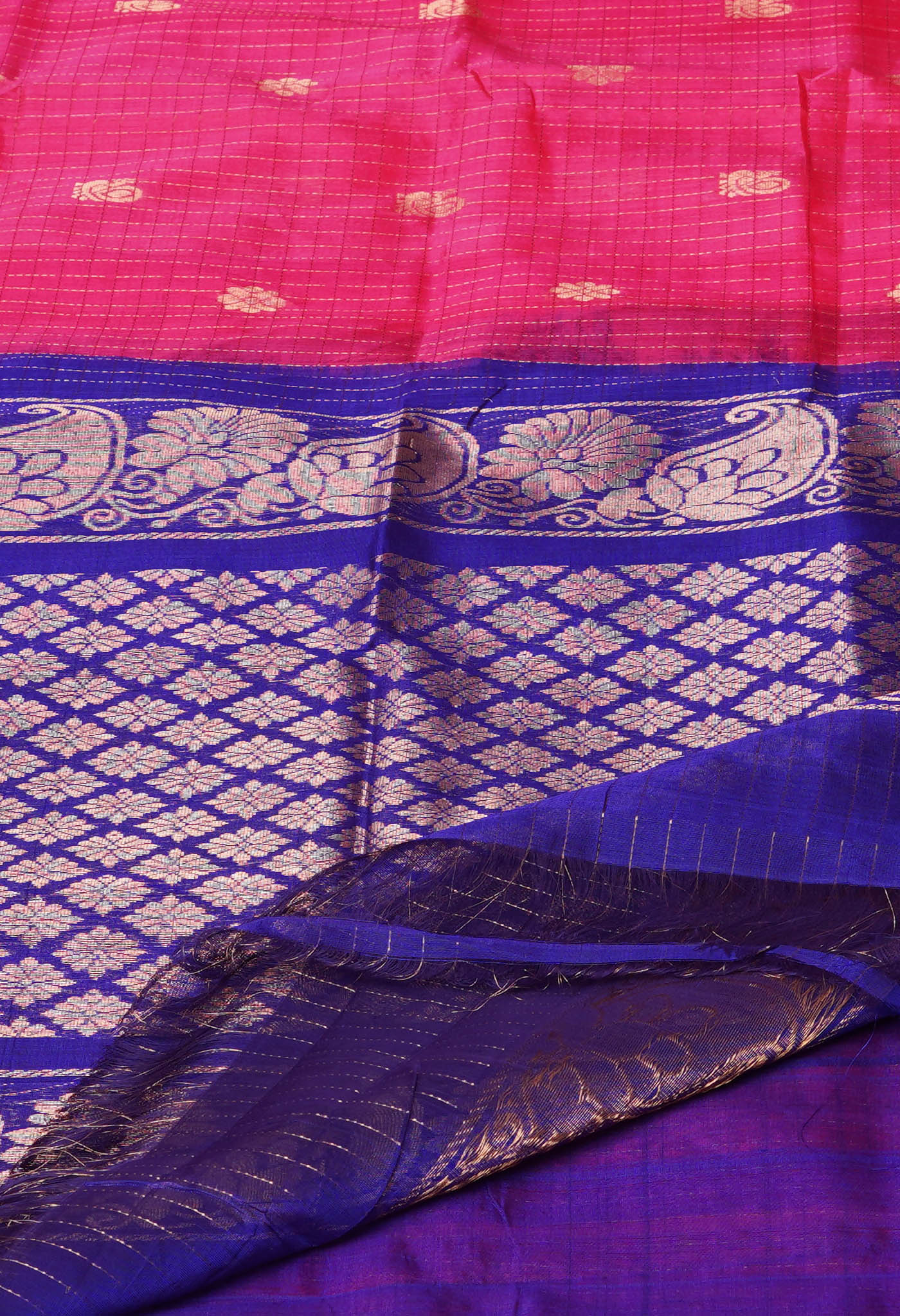 Pink Pure Handloom Assam Sico Saree