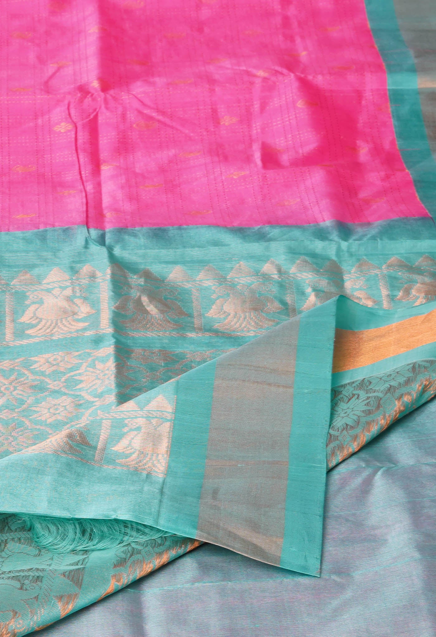 Baby Pink Pure Handloom Assam Sico Saree