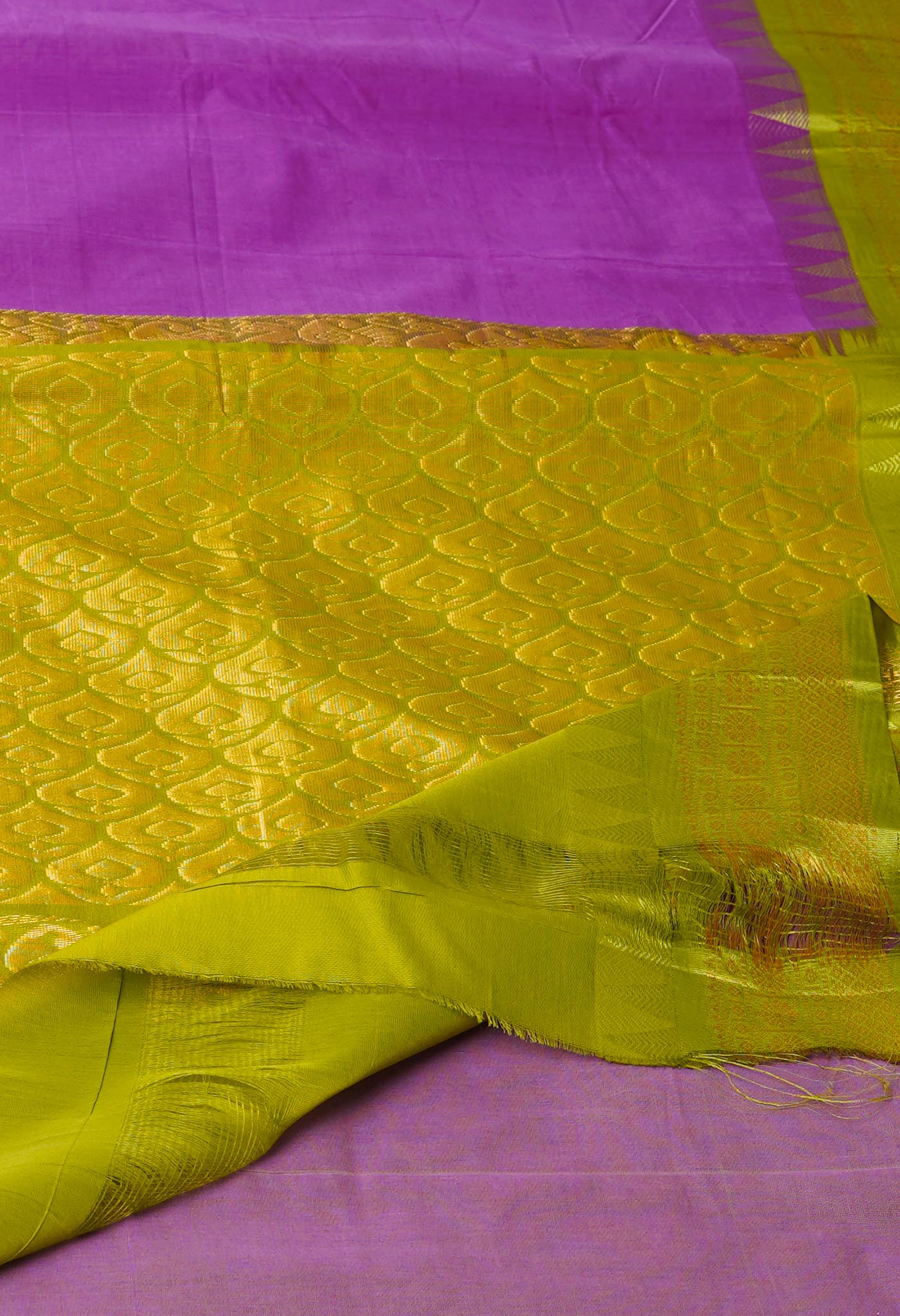 Pink Pure Handloom Gadwal Cotton Saree-UNM76538
