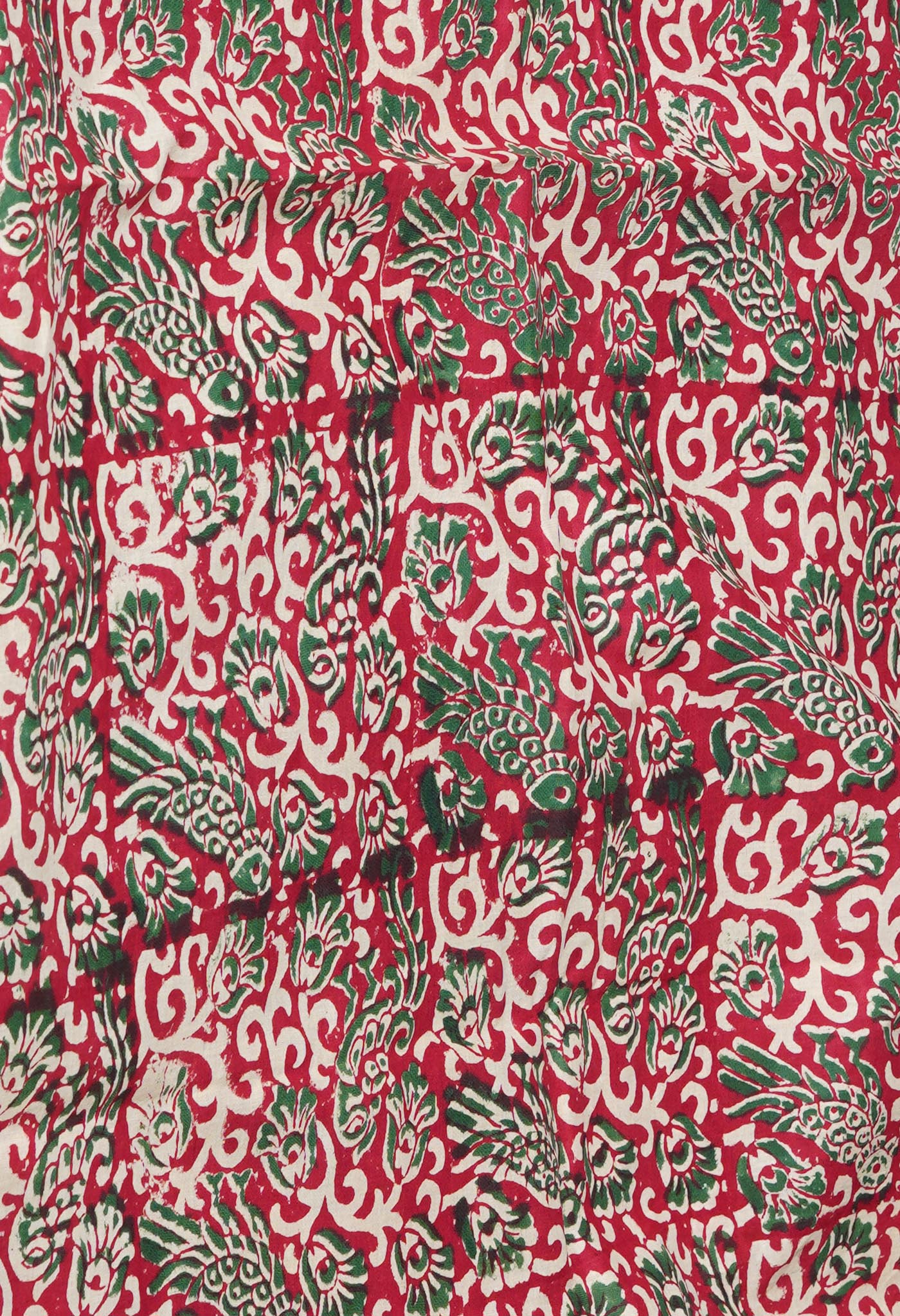 Green Pure Hand Block Printed Soft Cotton Saree