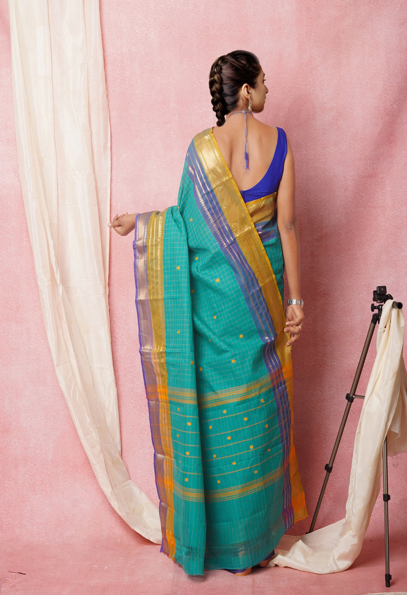 Green Pure Pavani Handcrafted Kanchi Cotton Saree-UNM76732