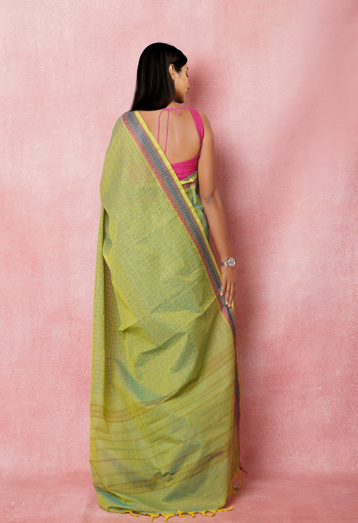 Green Pure Pavani Handcrafted Kanchi Cotton Saree