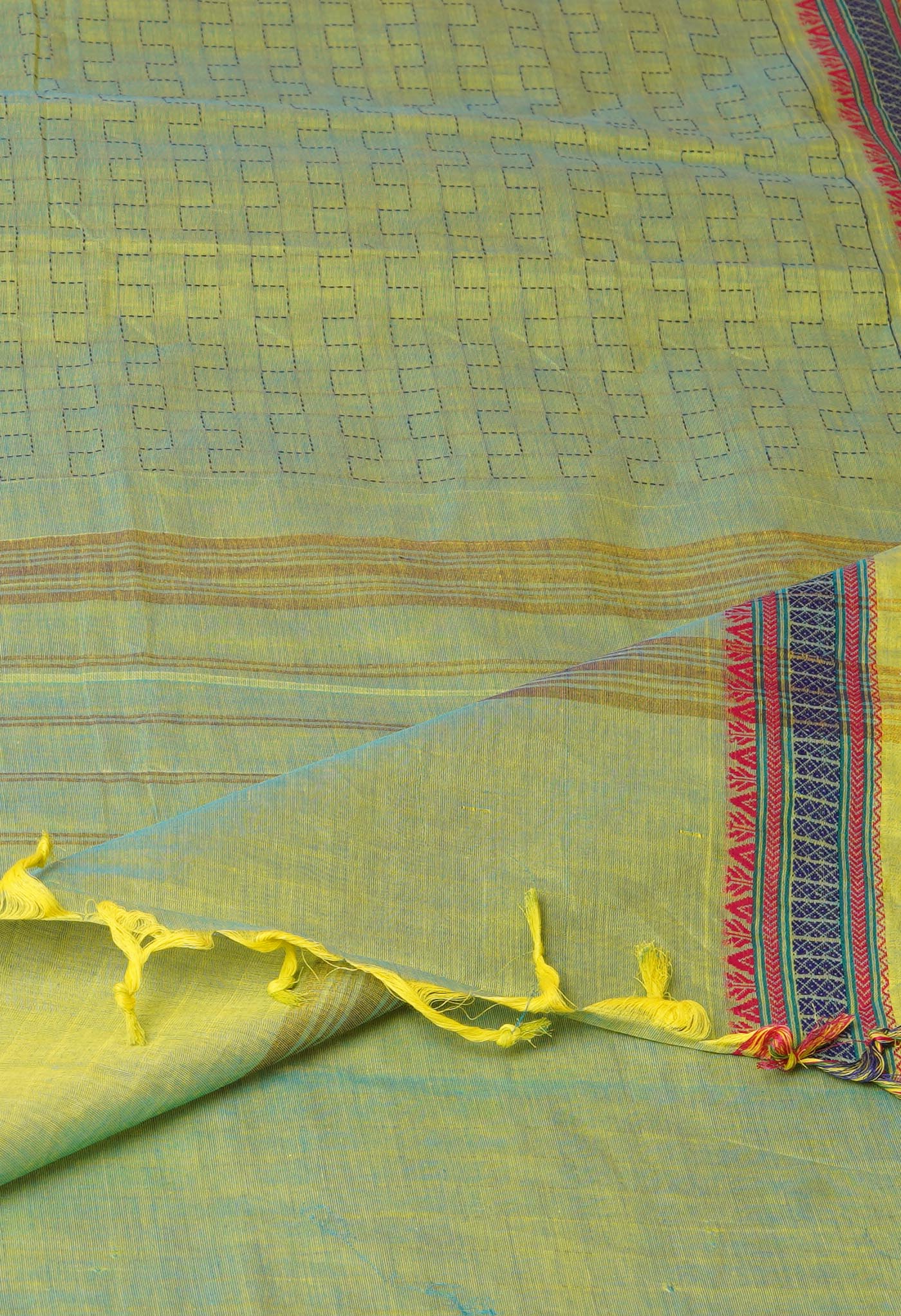 Green Pure Pavani Handcrafted Kanchi Cotton Saree