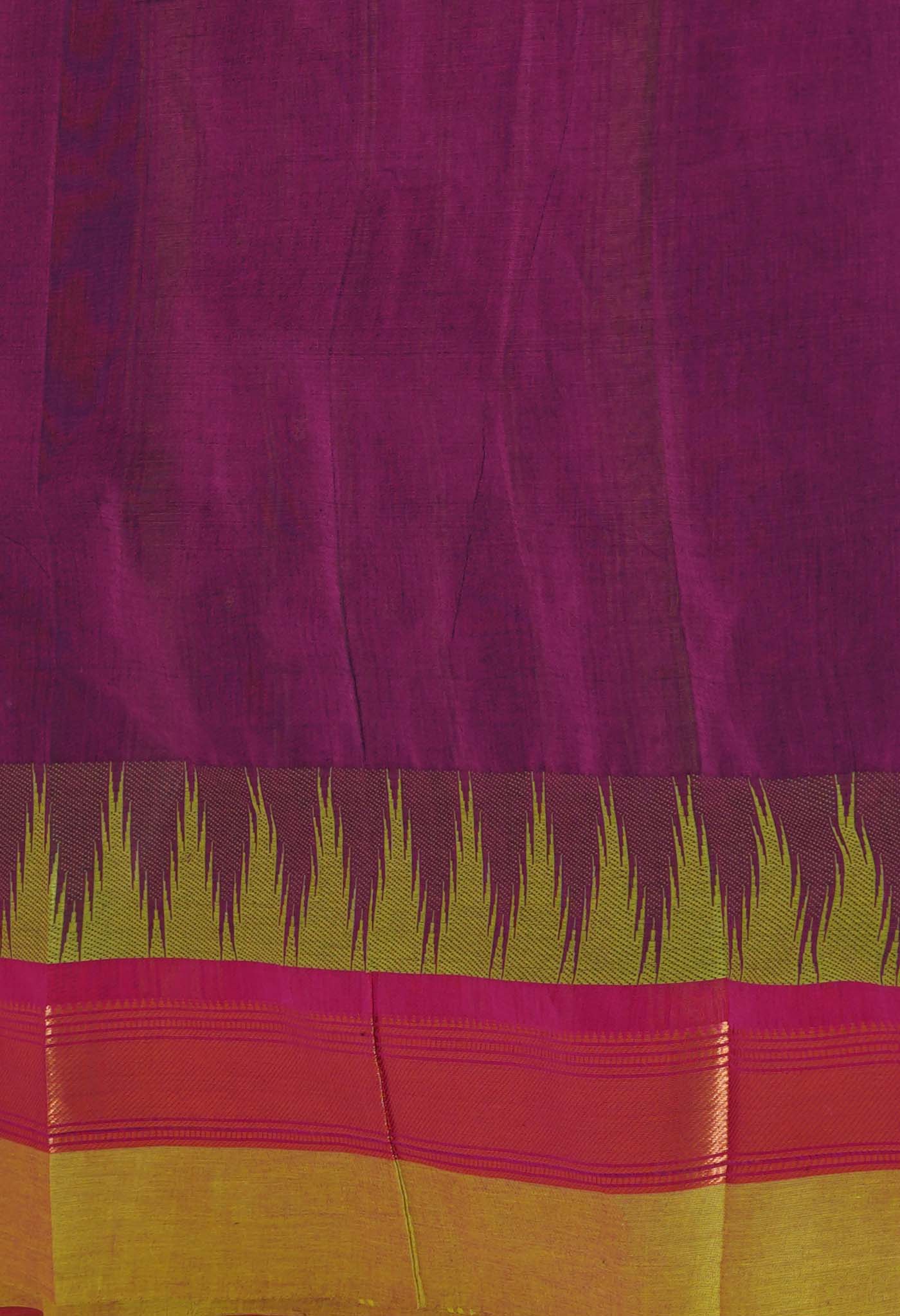 Purple Pure Pavani Handcrafted Kanchi Cotton Saree