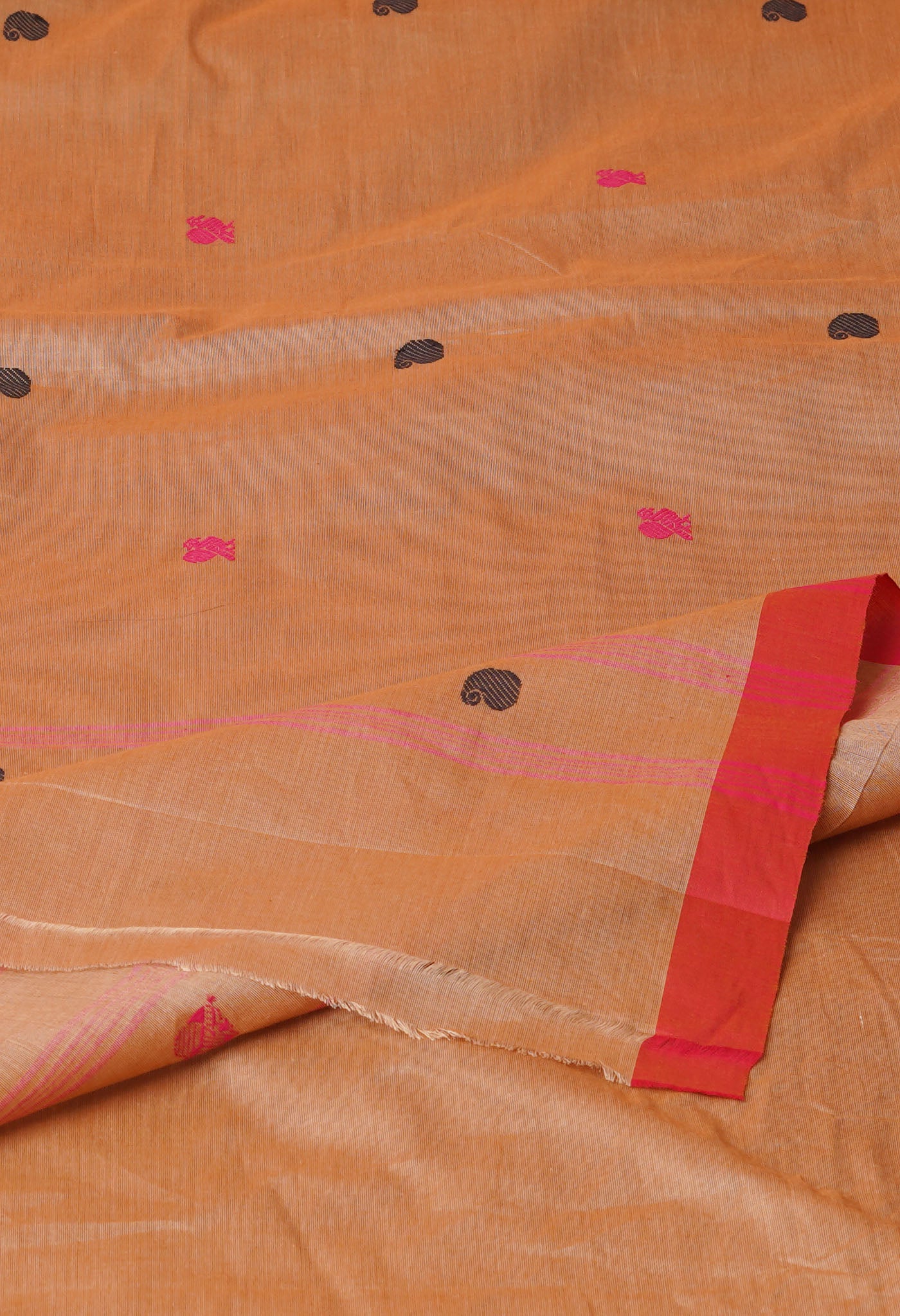 Brown Pure Pavani Handcrafted Rasipuram Cotton Saree-UNM76837