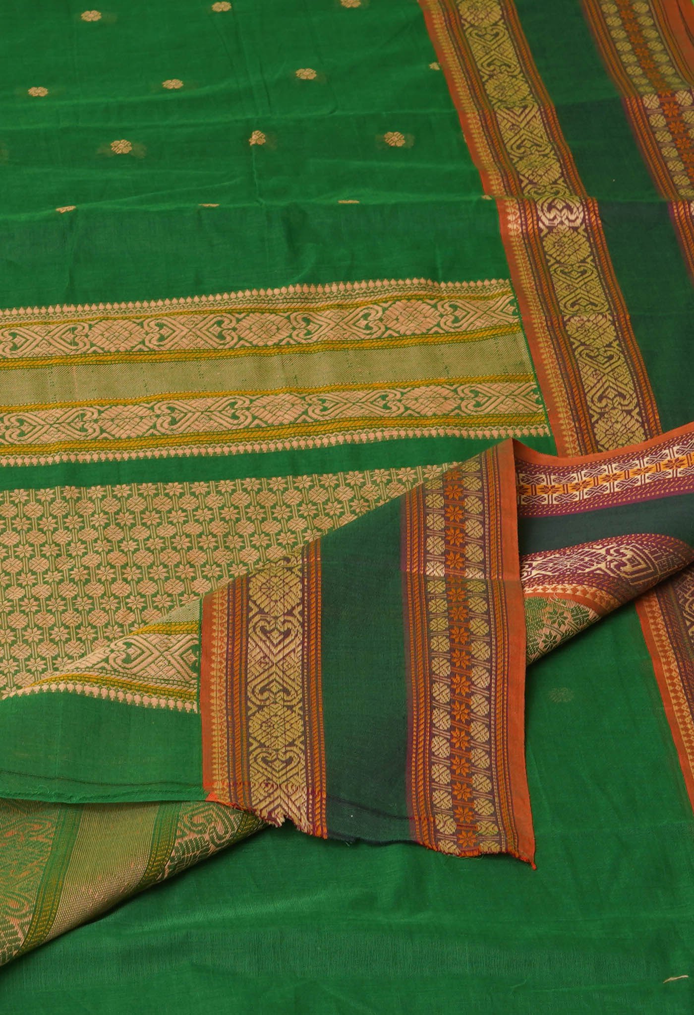 Green PureHandloom Pavani Chettinad Cotton Saree