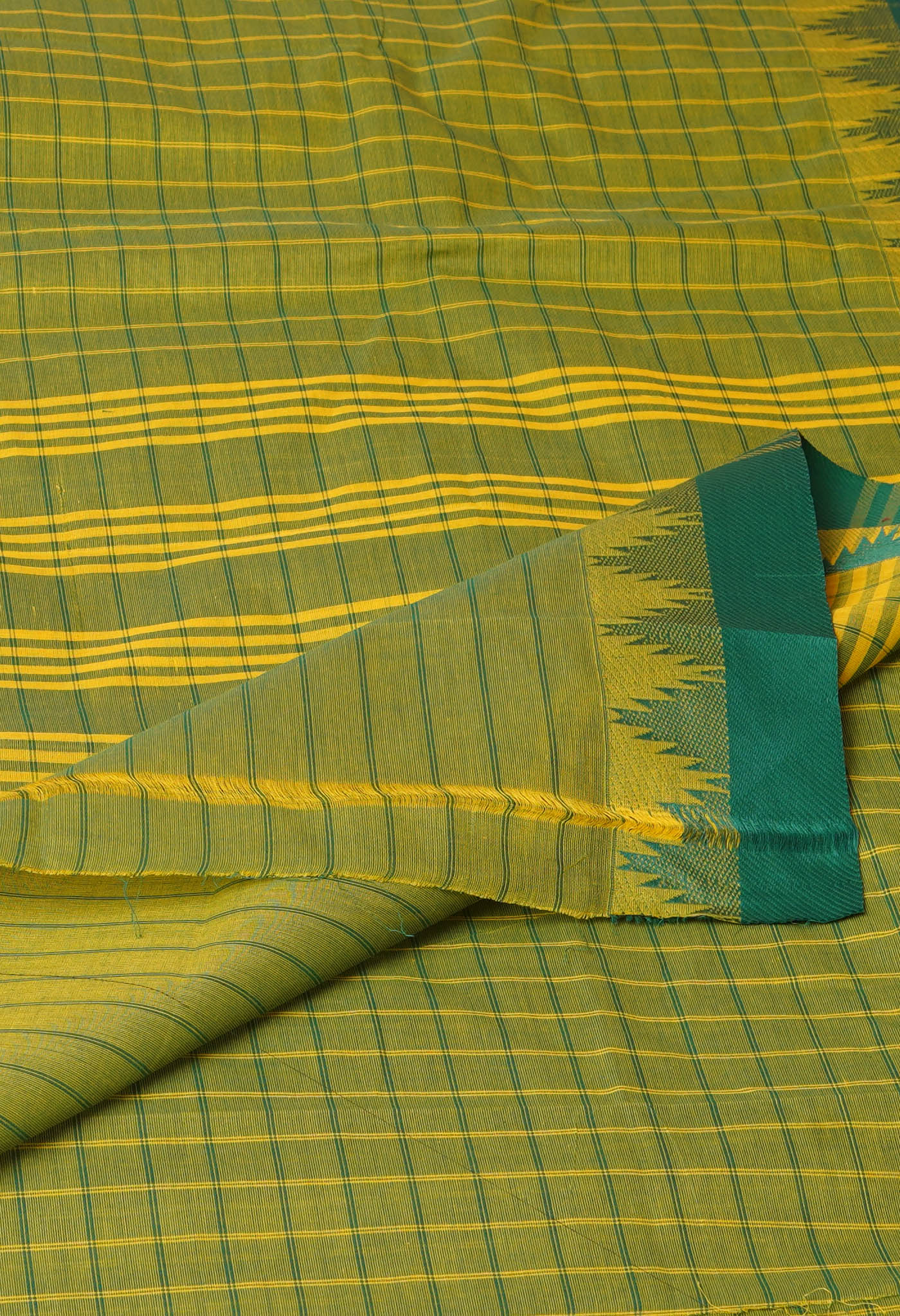 Green Pure Pavani Chettinad Soft  Cotton Saree