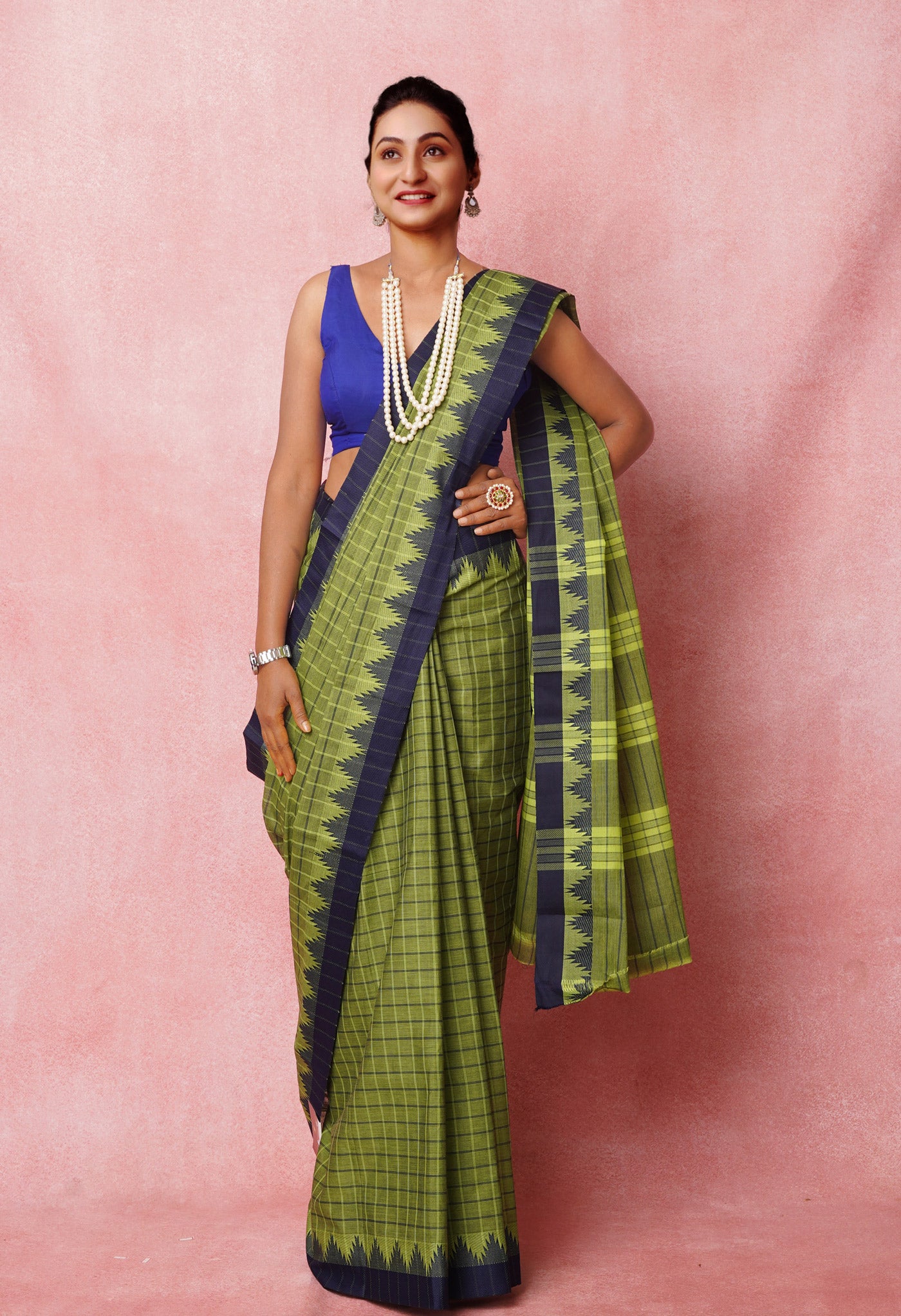 Green Pure Pavani Chettinad Soft  Cotton Saree