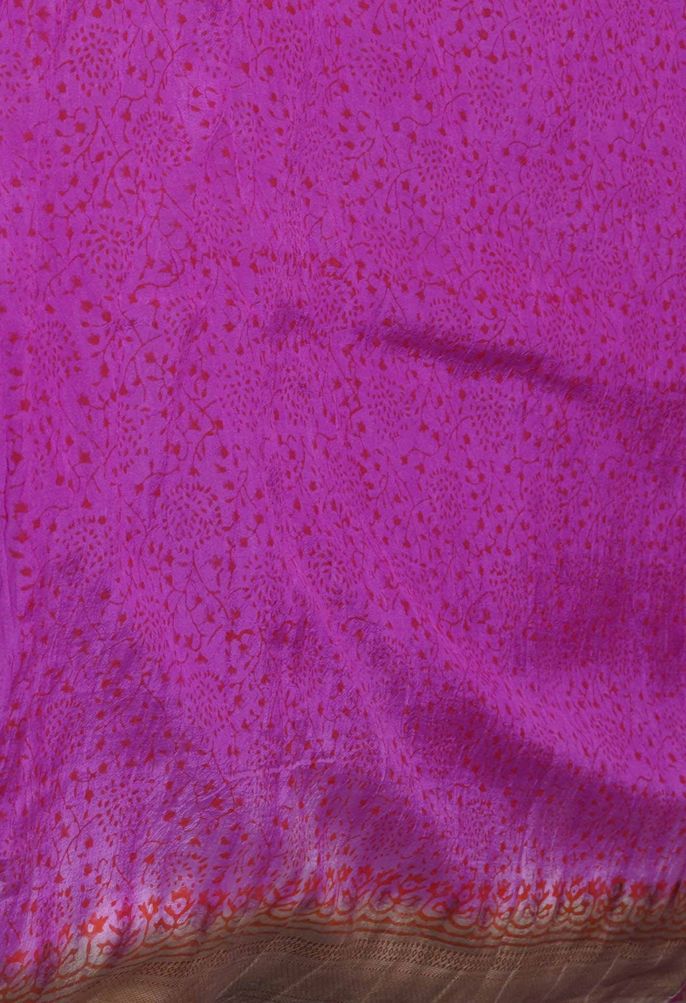 Grey Hand Block Printed Mangalgiri Soft Silk Saree