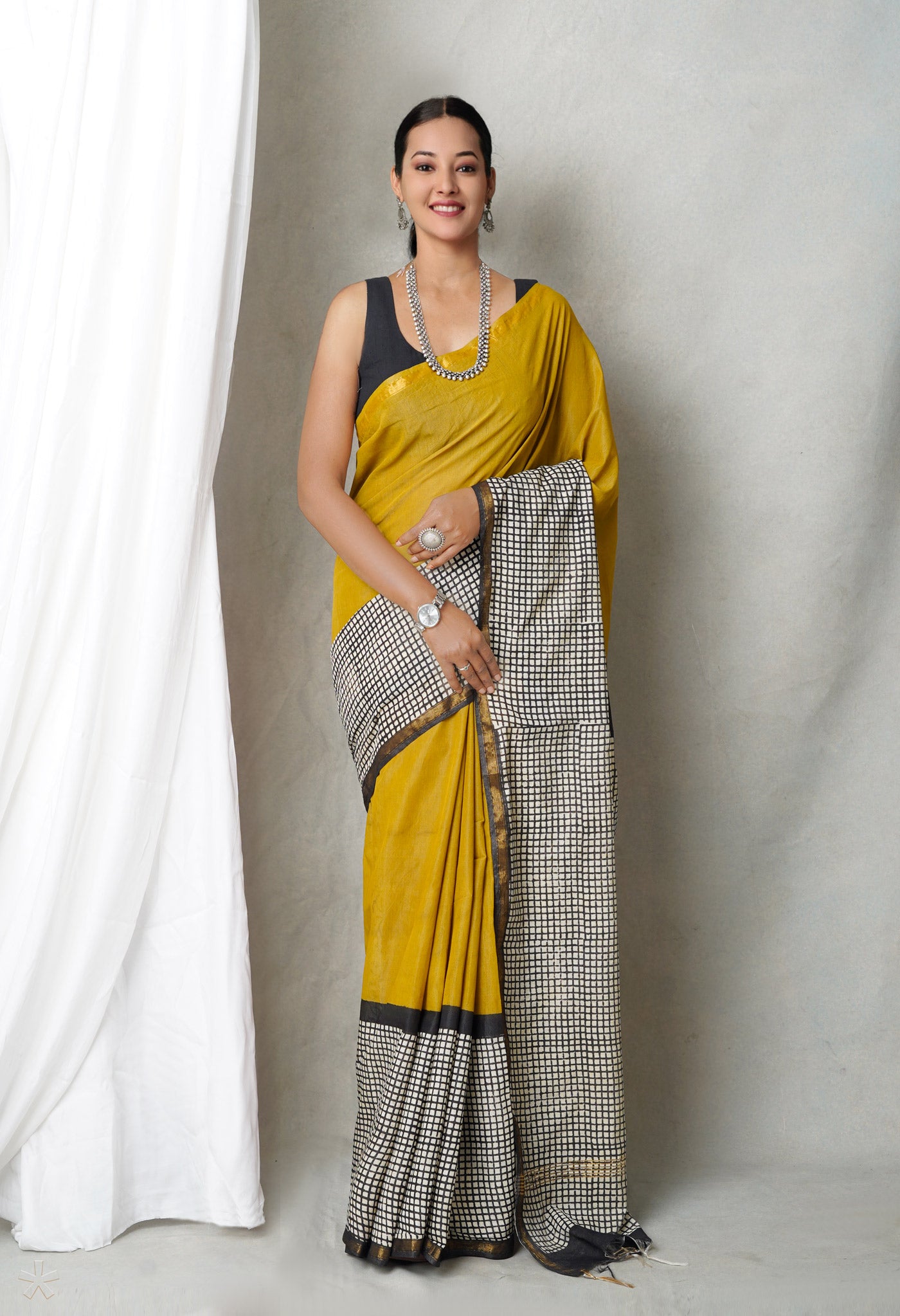 Green Bagh Printed Pashmina Sico Saree