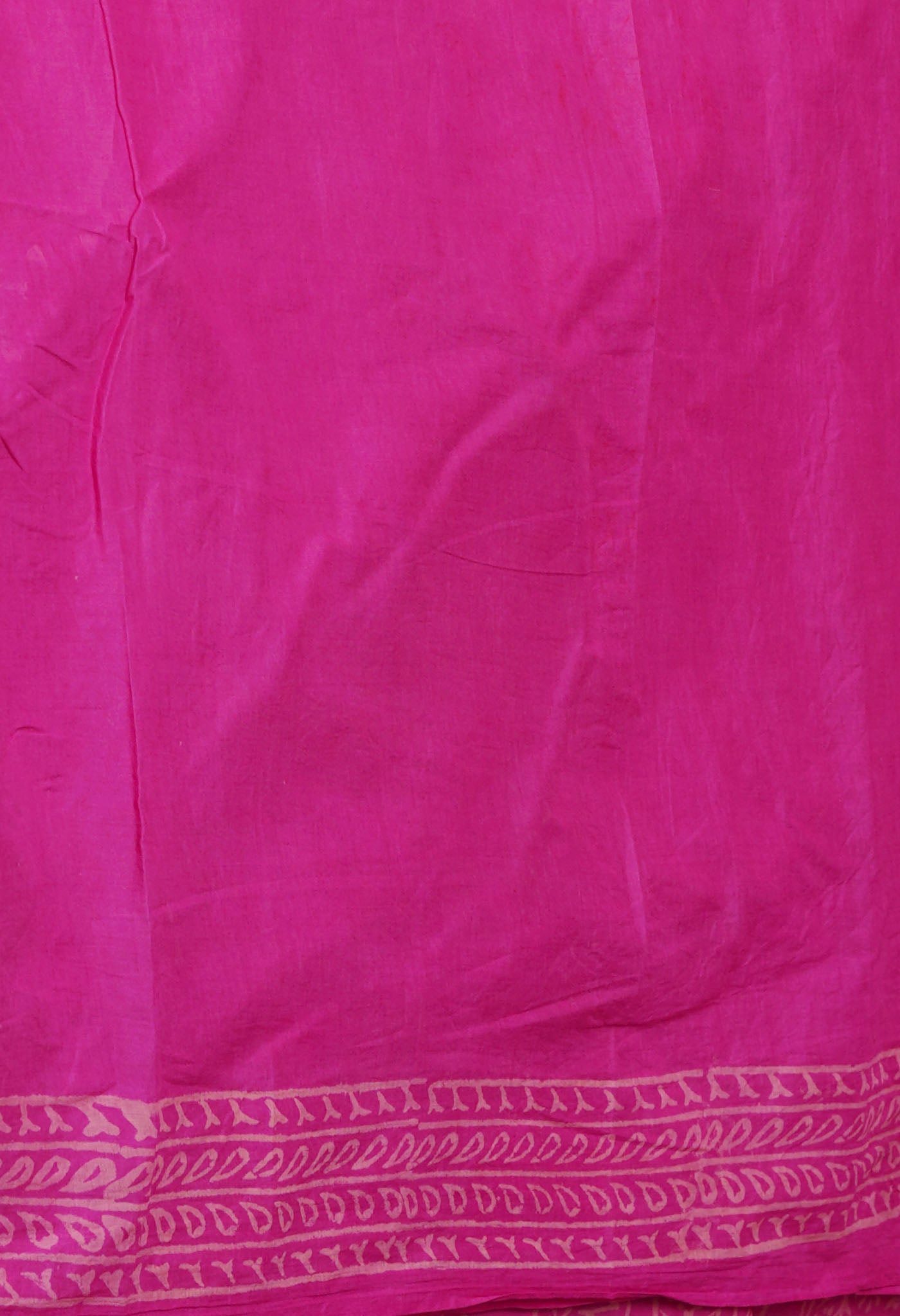 Pink Pure Hand Block Discharge Printed Soft Cotton Saree
