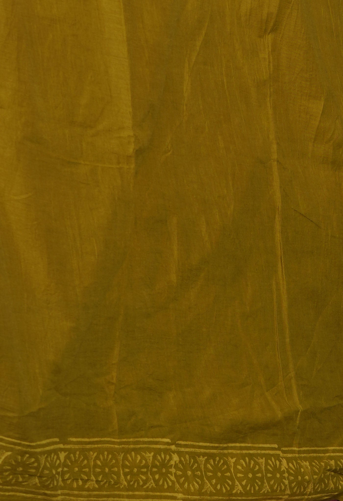 Green Pure Hand Block Discharge Printed Soft Cotton Saree