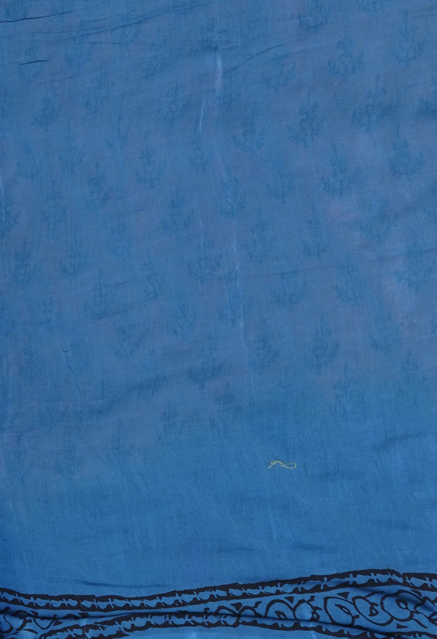 Yellow Pure Dyed Hand Block Printed Soft Cotton Saree-UNM77534