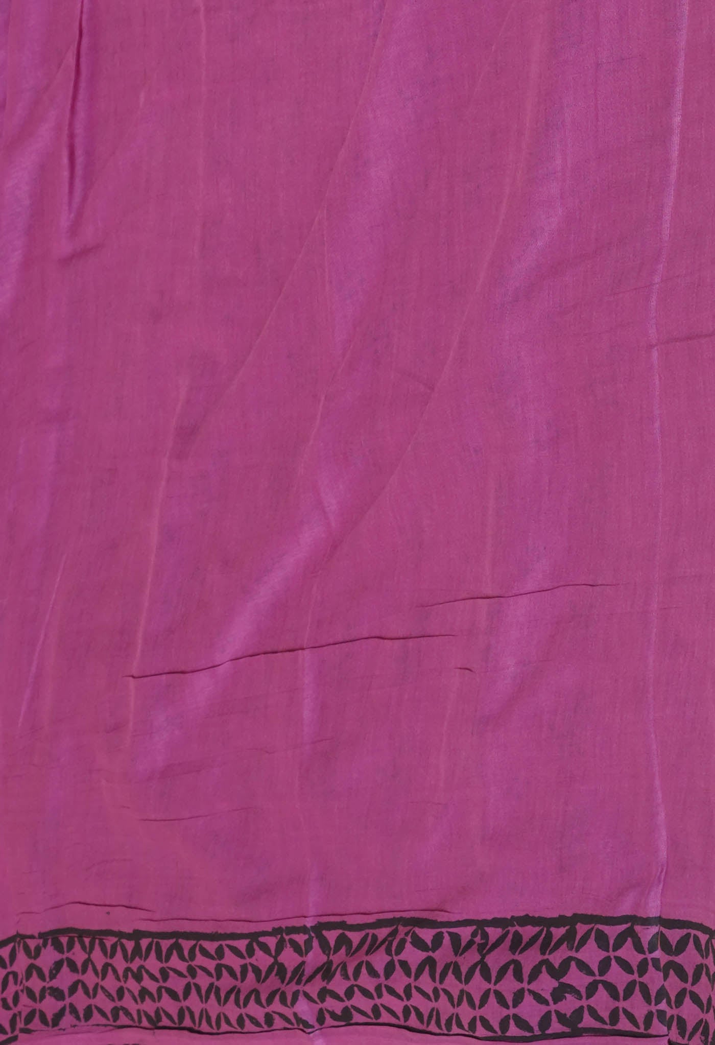 Purple Pure Dyed Hand Block Printed Soft Cotton Saree