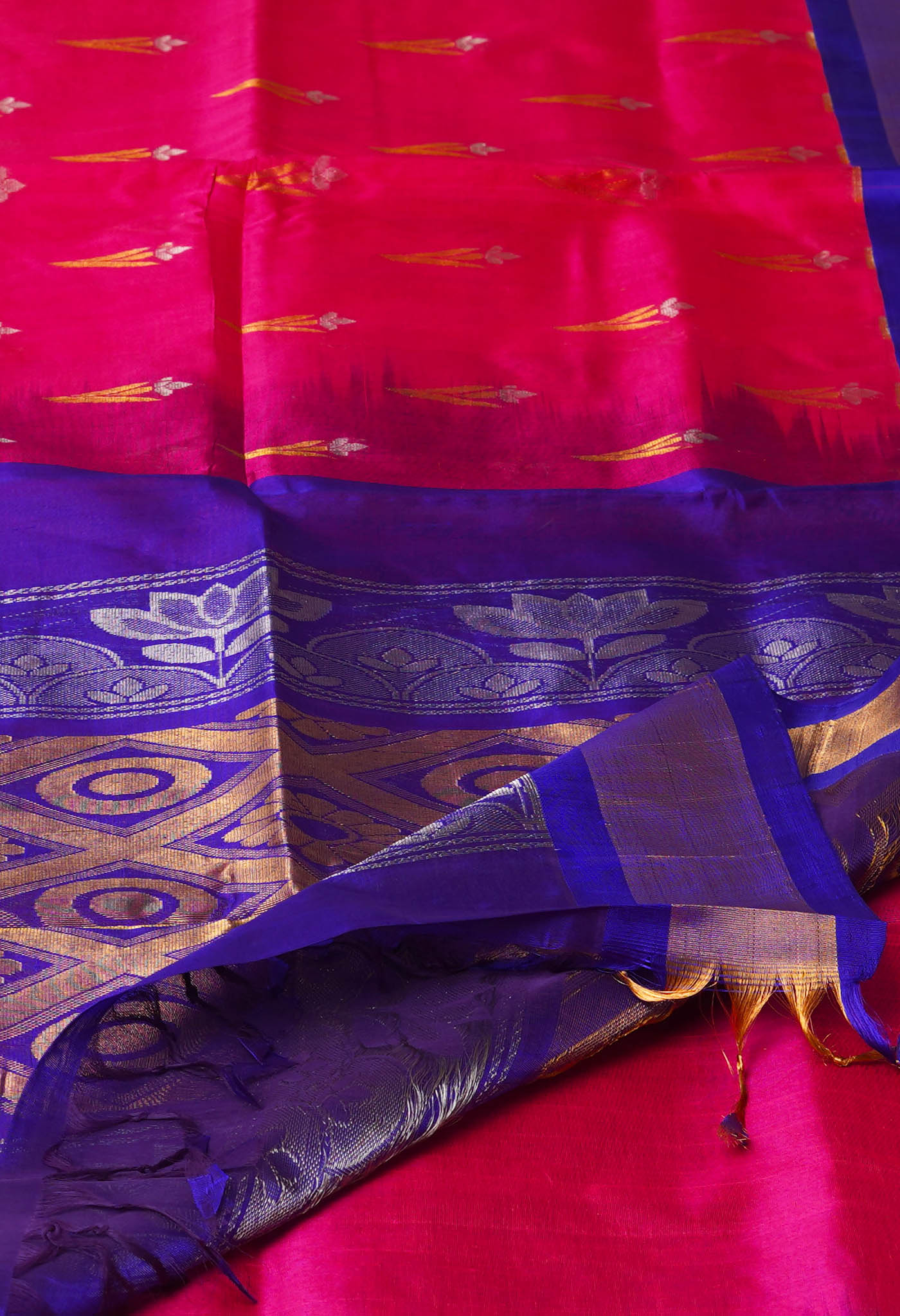 Pink Pure Handloom Assam Silk Saree