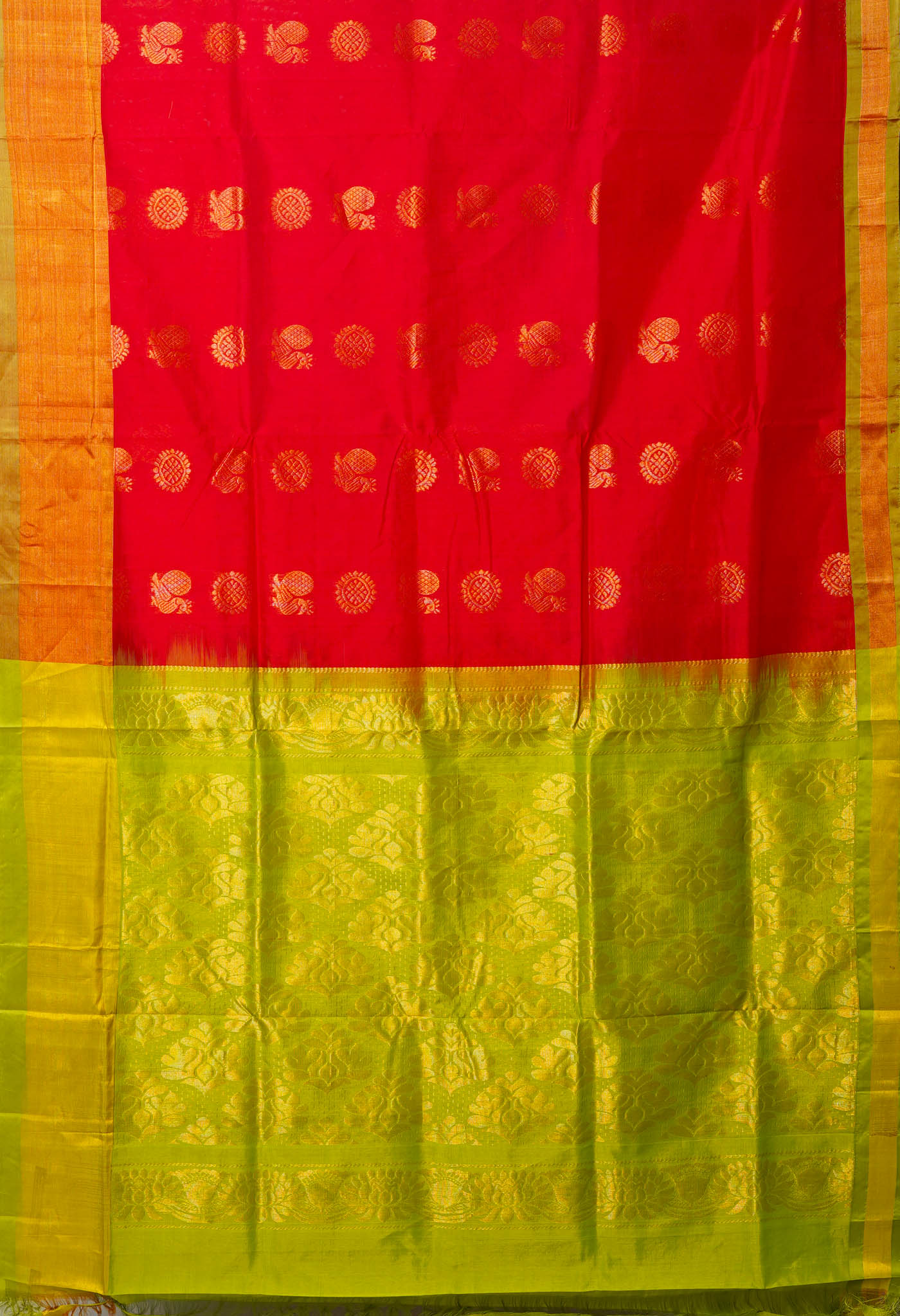 Red Pure Handloom Assam Silk Saree