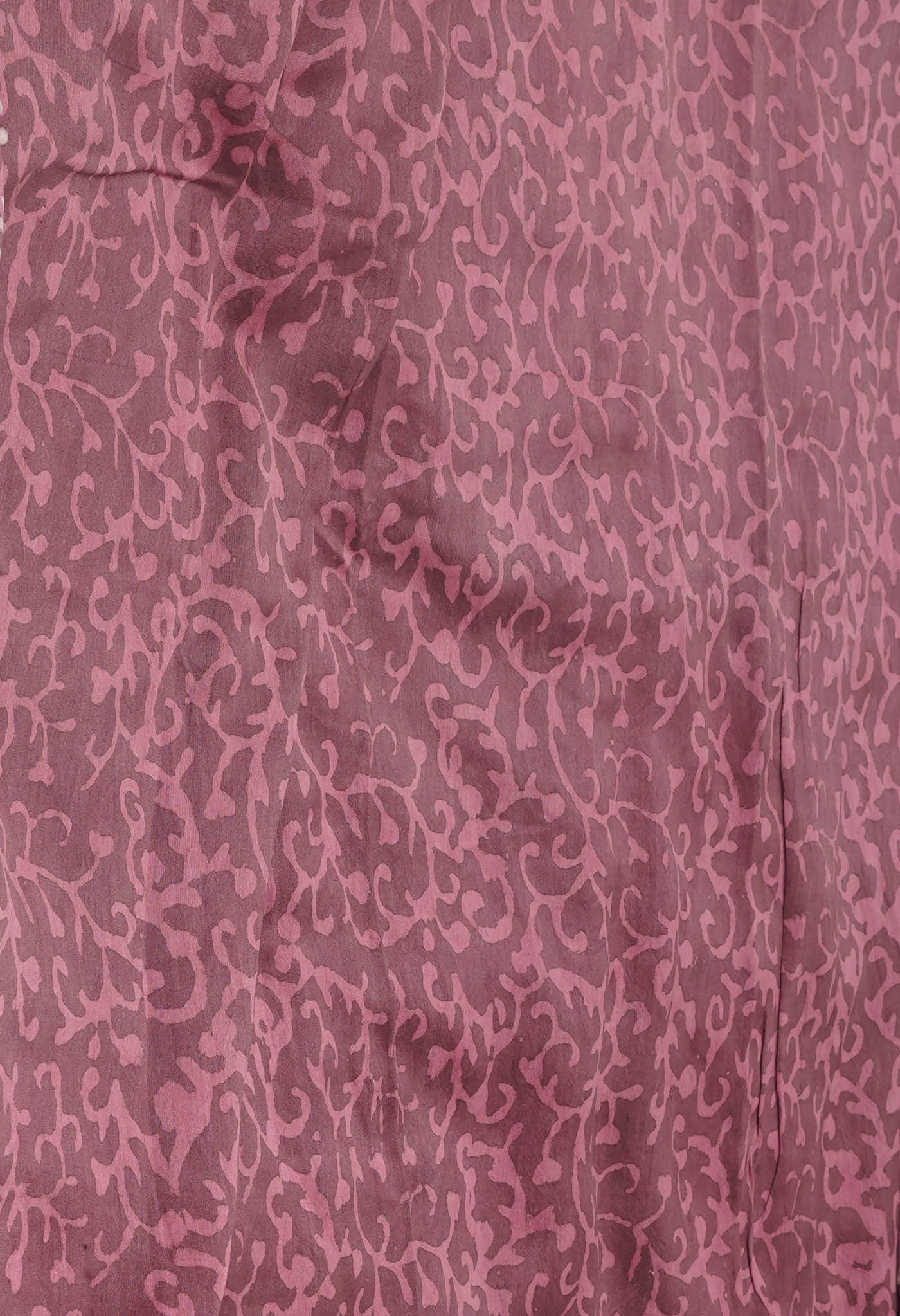 Brownish Pink Pure  Dabu Printed Chanderi Sico Saree