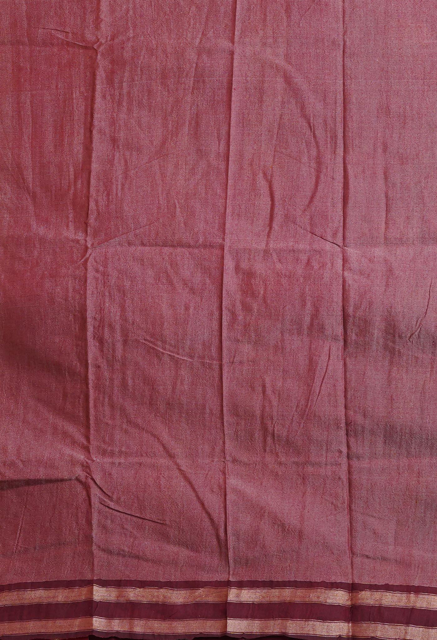 Brown Pure Handloom Printed Vidarbha Tussar Silk Saree