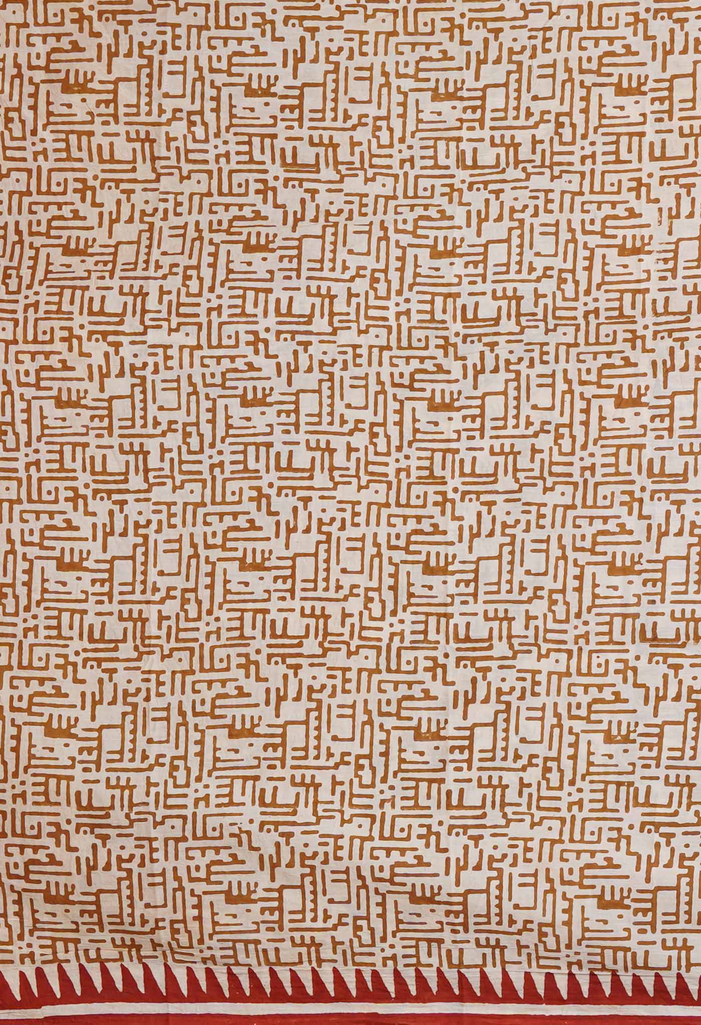 Brown Pure Bagru Printed Soft Cotton Saree-UNM78119