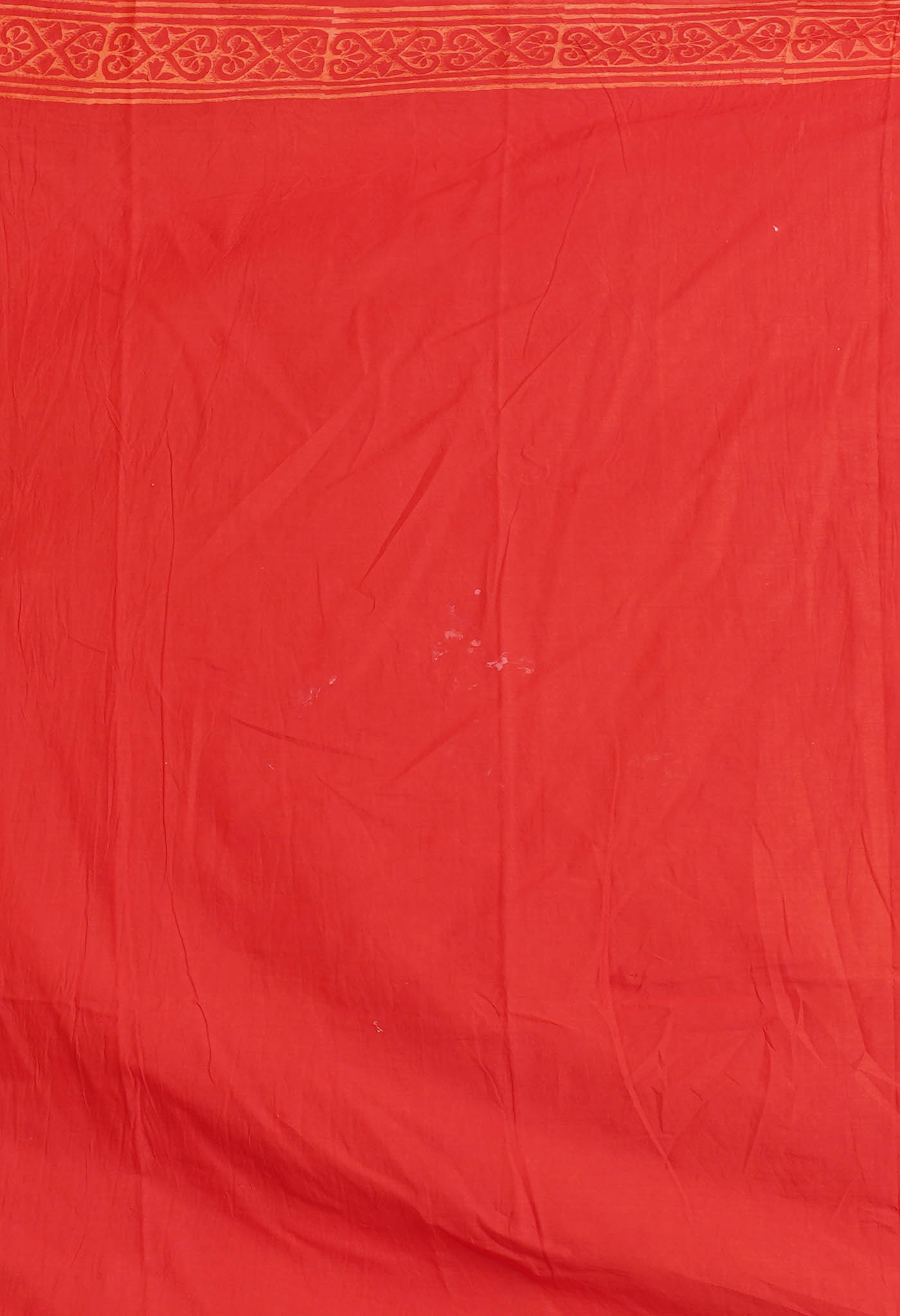 Red Pure Hand Block Printed Soft Cotton Saree