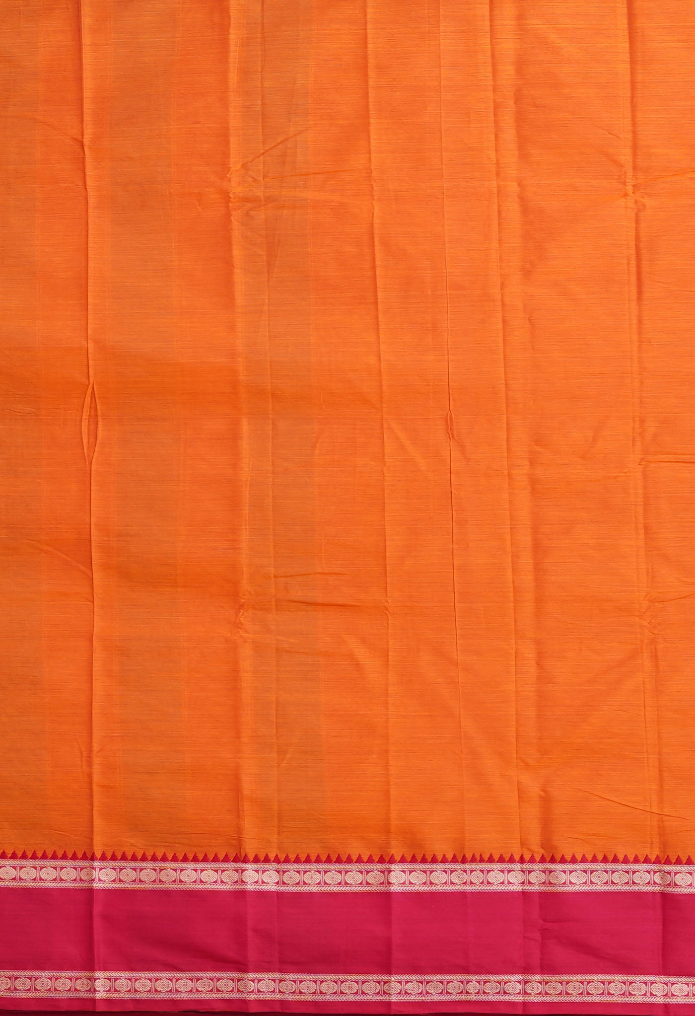 Orange Pure Handloom Narayani Cotton Saree-UNM78241