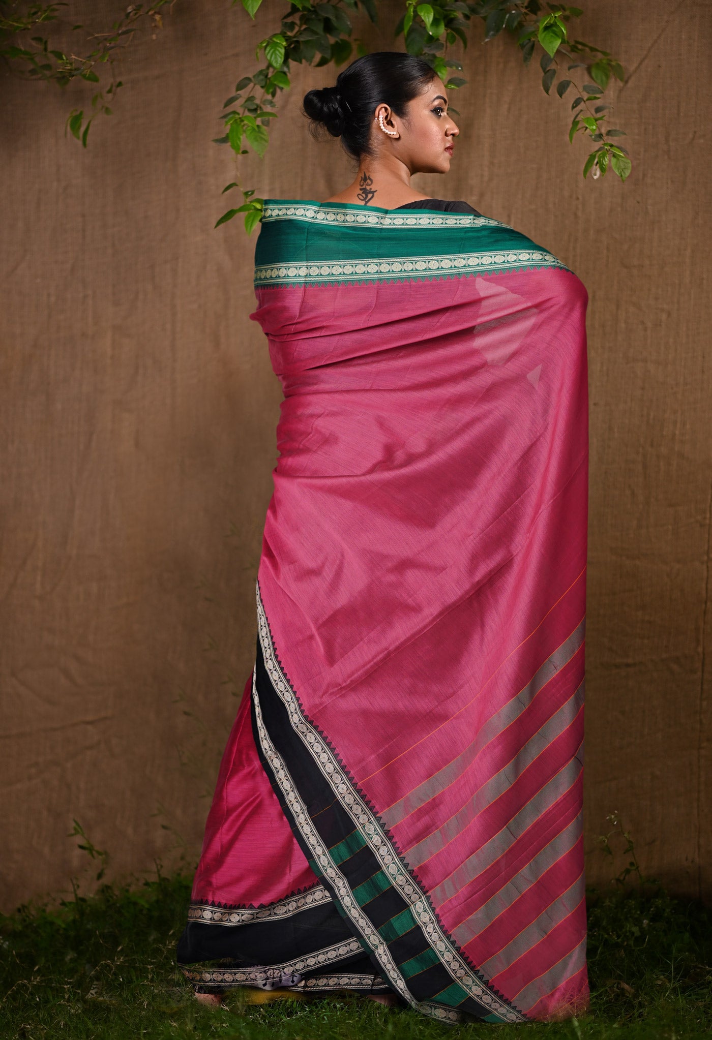 Pink Pure Handloom Narayani Cotton Saree-UNM78245
