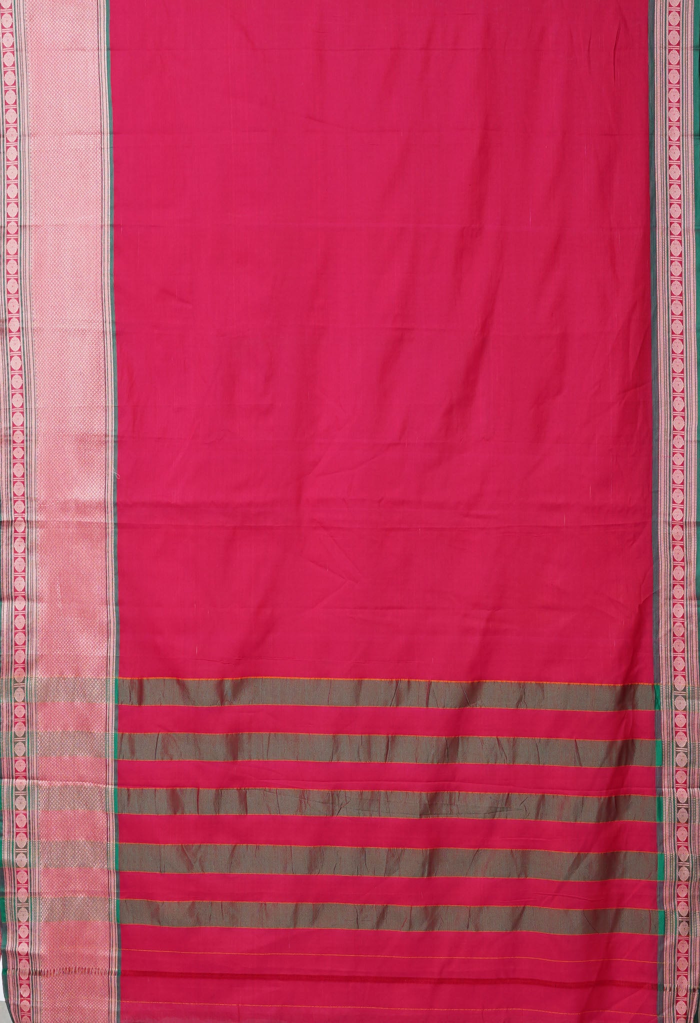 Red Pure Handloom Narayani Cotton Saree-UNM78250